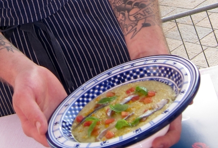Il Couscousotto alla siciliana di Eugenio Roncoroni, chef e socio di Beniamino Nespor al Mercato di Milano, telefono +39.02.87237167