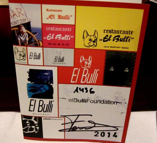 La copertina del men&ugrave; 2011 del Bulli