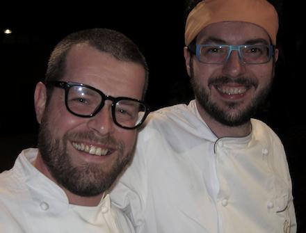Eugenio Boer (barba e occhiali) e Fabrizio Ferrari (barba, occhiali e bandana) a San Vito Lo Capo per la Cous Cous Preview 2012
