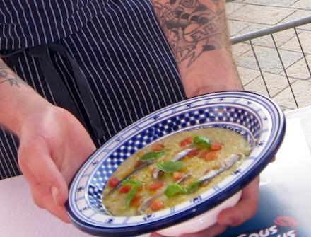 Il Couscousotto alla siciliana di Eugenio Roncoroni, chef e socio di Beniamino Nespor al Mercato di Milano, telefono +39.02.87237167