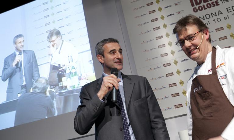 Riccardo Felicetti sul palco di Identità di Pasta (foto Michele Bella)