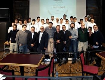 Foto di grupppo alla Citt&agrave; del Gusto di Roma, teatro della finale del Concorso