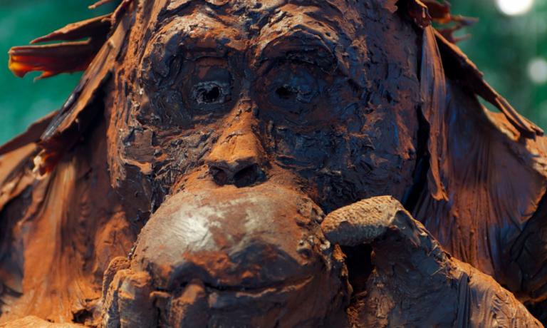 Particolare dell\'Orang-Outang (a grandezza naturale) di Roger