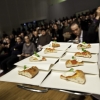 Gli assaggi della pizza di Simone Padoan serviti in Sala Auditorium