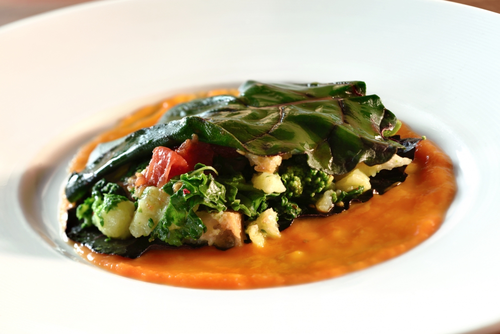 Photogallery






Gianni Dezio, Tosto, Atri (Teramo)

Tortelli with artichokes, fondue of pecorino from Atri, mint and liquorice. Liquorice and mint unite so as to enhance one of the most important vegetables in Italian cuisine









Valerio Centofanti, L'Angolo d'Abruzzo, Carsoli (L'Aquila)

Pappardelle with gelded lamb with pecorino from Alta Valle del Turano. The lamb is gelded before it is two months’ old and raised for 18 months. A dish full of emotions and sensations that has disappeared from Italian kitchens (in the picture, the gelded lamb)









Niko Romito, Reale Casadonna, Castel di Sangro (L'Aquila)

Because it’s the proof that constant research in the kitchen (in this case applied to cutting and macerating cabbage) can pull down the "wall" of vegetal representation and give new and powerful solutions in terms of structure and taste. Creating surprise and deep emotion. For me, it represents a new phase









Mattia Spadone, La Bandiera, Civitella Casanova (Pescara)

Vegetables cooked in salt. I worked on cooking in salt only using vegetables (from our kitchen garden). It may seem banal but I’ve been working on this for over 3 months: these are roots and leaves presented in different textures, crispy, mashed and thinly diced









Patrizia Corradetti, Zenobi, Colonnella (Teramo)

Meat and spinach ravioli with Neapolitan genovese sauce. I needed to include in the mid-August menu a first course with filled pasta that would still be traditional









Nadia Moscardi, Elodia nel Parco, L'Aquila

Textures of pasta and vegetable garden. It is inspired by Le Virtù, an ancient soup from Abruzzo that was made by the bride for the future mother-in-law to prove her virtues in the kitchen










William Zonfa, Magione Papale, L'Aquila

Castratissimo. Gelded meat is very popular in Abruzzo. The sauce you see is a dehydrated “veil of gelded meat sauce”, wrapping the soft meat. Upon contact with the heat and humidity of the meat, it is rehydrated and gives life to the memory of meat chops coming out from the sauce itself









Cinzia Mancini, Bottega Culinaria Biologica, San Vito Chietino (Chieti)

Pescatrice noir. My territory and the elements defining it: sun, rocks, sea, wind and fire









Stefania Di Pasquo, Locanda Mammì, Agnone (Isernia)

Raspberry mousse with caramelised white chocolate and hazelnuts. It’s a non-sweet sweet, a dessert that represents a change from the classic desserts I have in the menu. It represents my current desire for change









Felice Sgarra, Umami, Andria

Cream of cannellini beans and scampi with lemon sourness. A fresh course but also one that is suitable for every occasion
 









Antonio Scalera, La Bul, Bari

Home-smoked mackerel, toasted walnuts, jam and gelatine of friggitelli peppers. Blue tailed fish: poor, from the tradition and history of Apulia. Cinderella becomes the queen on our table









Giovanni Lorusso, Memory resort, Bisceglie (Barletta, Andria e Trani)

Sea bass, smoked Jerusalem artichoke, green affilla and sesame praliné. The fish, the aroma of almonds, the sauce of smoked Jerusalem artichoke, the aroma of the baby peas that have just sprouted and the sesame praliné adding sweetness and balsamic notes









Teresa Galeone Buongiorno, Già Sotto l'Arco, Carovigno (Brindisi)

Pink gnocchi with pesto heart, ricotta and puffed beetroot. A voluptuous mix of colours and flavours









Antonella Ricci and Vinod Sookar, Al Fornello da Ricci, Ceglie Messapica (Brindisi)

Drops of ricotta on a pesto of wild chards, crispy pancetta and pepper smoked with apple wood. The brackish note of the chards enhances the milky taste of the ricotta, strictly produced by Mrs Anna Argentiero. In this season there’s the best ricotta and wild chards. In the menu until April









Francesco Nacci, Botrus, Ceglie Messapica (Brindisi)

I wanted to be a chop. Smoked carpaccio with olive leaves where the "thinness" substitutes the "long cooking time" and the creams with classic flavours (tomato, pecorino, capers) give it the softness and succulence of a homemade "braciola al sugo" (chop with tomato sauce)
 









Filomena Silibello, Cibus, Ceglie Messapica (Brindisi)

Quail soup with simeto durum wheat, chicory and wild scattapietre. The hunting tradition of this territory and the richness of wild herbs induced our grandmothers to serve all that nature had to offer locally









Salvatore Amato, Borgo Valle Rita, Ginosa (Taranto)

Risotto with burnt garlic, oil, chilli pepper and sea urchins. Our agricultural tradition and all the elegance of the sea melt in a dish capable of recalling the best childhood memories









Alfredo De Luca, Malcandrino, Lecce

Risotto, sorbet of red onion from Tropea, chicken liver, radishes and wild fennel. The well-established match of onions and liver becomes an explosion thanks to rice









Angelo Sabatelli, Angelo Sabatelli, Monopoli (Bari)

Squid, allievo (baby squid), almond and lemon. A dish that encloses all of Apulia in 3 ingredients: squid (in two versions: the adult for the veil and the baby served raw), candied lemon from Gargano and cream of almonds from Toritto (photo by Lello D'Anna)






