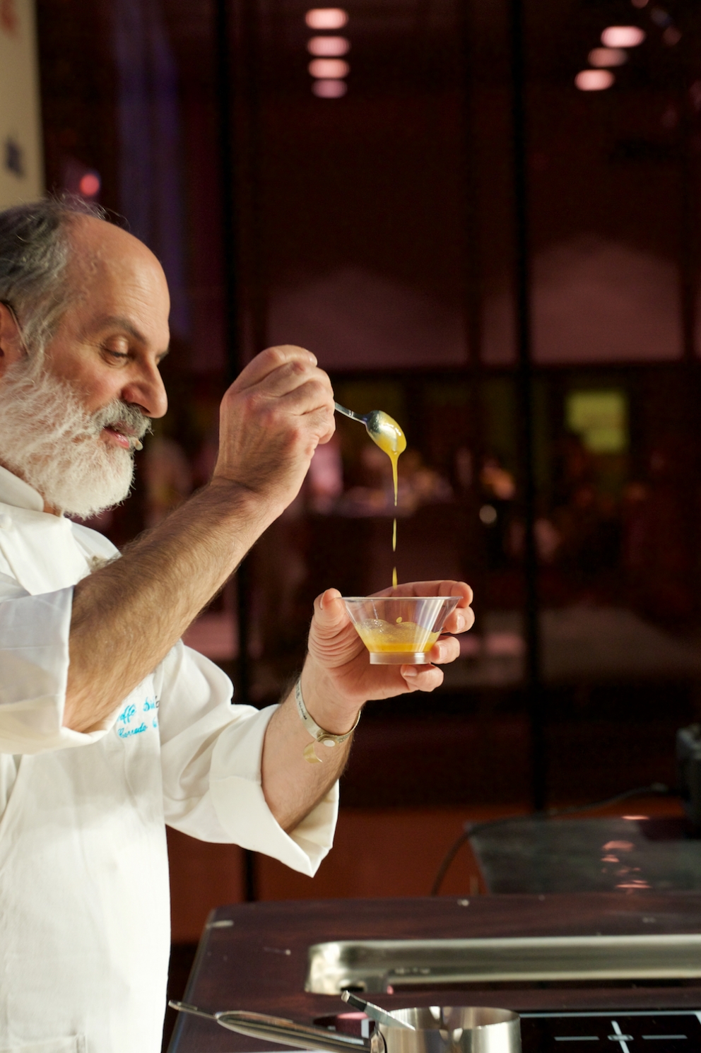 Photogallery






RUSSIAN DEBUT. Viola Cateni of Identità Golose with Vladimir Mukhin, White Rabbit in Moskow








SUBLIMATION OF LEFTOVERS. Massimo Bottura








SOUTHERN UNITED STATES. Sean Brock of Husk, Charleston








HEALTH AND TASTE. Heinz Beck and Francesca Barberini








EL COQ's CREST. Lorenzo Cogo, El Coq in Marano Vicentino








BLUE LAGOON. Lionello Cera, Antica Osteria Cera, Campagnia Lupia (Venice)








CHICKENS AND STARS. Gian Pietro Damini, Damini e Affini, Arzignano (Vicenza)








SILENCE AND BEAUTY. Kei Kobaiashi, a Japanese pastrychef in Paris








A HOMAGE TO GREAT SPANISH CHEFS. Josep Maria Rodriguez Guerola from Barcelona





