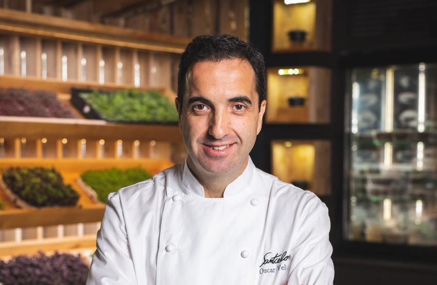 Óscar Velasco, 46, chef from Santceloni, two Michelin stars in Madrid. He’ll cook at the Hub of Identità Golose Milano from Wednesday 25th to Saturday 28th September (75 euros, including wines, reservations online)
