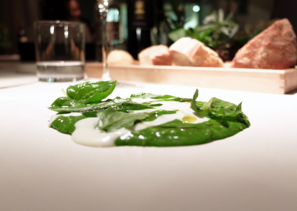 Galleria fotografica






La nostra splendida cena da Antonia Klugmann nelle foto di Tanio Liotta. Si inizia con Fagottino di bieta sbollentata, carota candita, curcuma, peperoncino, succo di limone e trifoglio









Cozza di Sistiana, bottarga (in gel e grattugiata), zenzero candito, prezzemolo, coriandolo e nigella: buonissimo









Baccalà mantecato e rapa rossa: il baccalà mantecato con evo, tre espressioni della rapa (centrifugata, cruda tagliata sottile e affumicata)









Gambero rosa crudo e friggitello alla fiamma, salsa del friggitello, bisque di gambero, dragoncello









Midollo di manzo e cime di broccolo, il suo gambo in salamoia, una sua centrifuga, la foglia spadellata, silene, olio, polvere e purea di bergamotto: piatto indimenticabile









Insalata: asparagi verdi sbollentati e poi scottati in padella, lattuga dell'orto, borragine essiccata, il suo gambo cotto in acqua e burro, stellina odorosa, centrifuga di acetosa. Altro piatto da Oscar, la composizione cambia di giorno in giorno, dipende da quello che si trova









Golosità pura, ma anche soavità da grandissima cucina: Fegato e cuore di agnello alla brace in retina di maiale, fave e piselli croccanti, germogli di pisello, crema all'aglio dolce









Trippa fagioli, polvere bruciata ed edera: la trippa è la cosiddetta cuffia, viene bollita in modo classico nel brodo vegetale, quindi tagliata a fettuccine e rosolata, poi bollita di nuovo in brodo di ossa di maiale affumicate. Quindi cenere di sedano nero, carote e cipolle, edera di campo raccolta la mattina stessa, fagioli borlotti «del nostro giardino». Altro grandissimo piatto, come rendere la trippa elegante e complessa









Spaghetti alla seppia e il suo nero, «questo è comfort food» ci dice Romano De Feo. Ma buonissimo: lo spaghetto di Gragnano viene mantecato in una salsa al fegato di seppia, quindi pepe del Nepal per una nota agrumata, il nero e la seppia cruda






