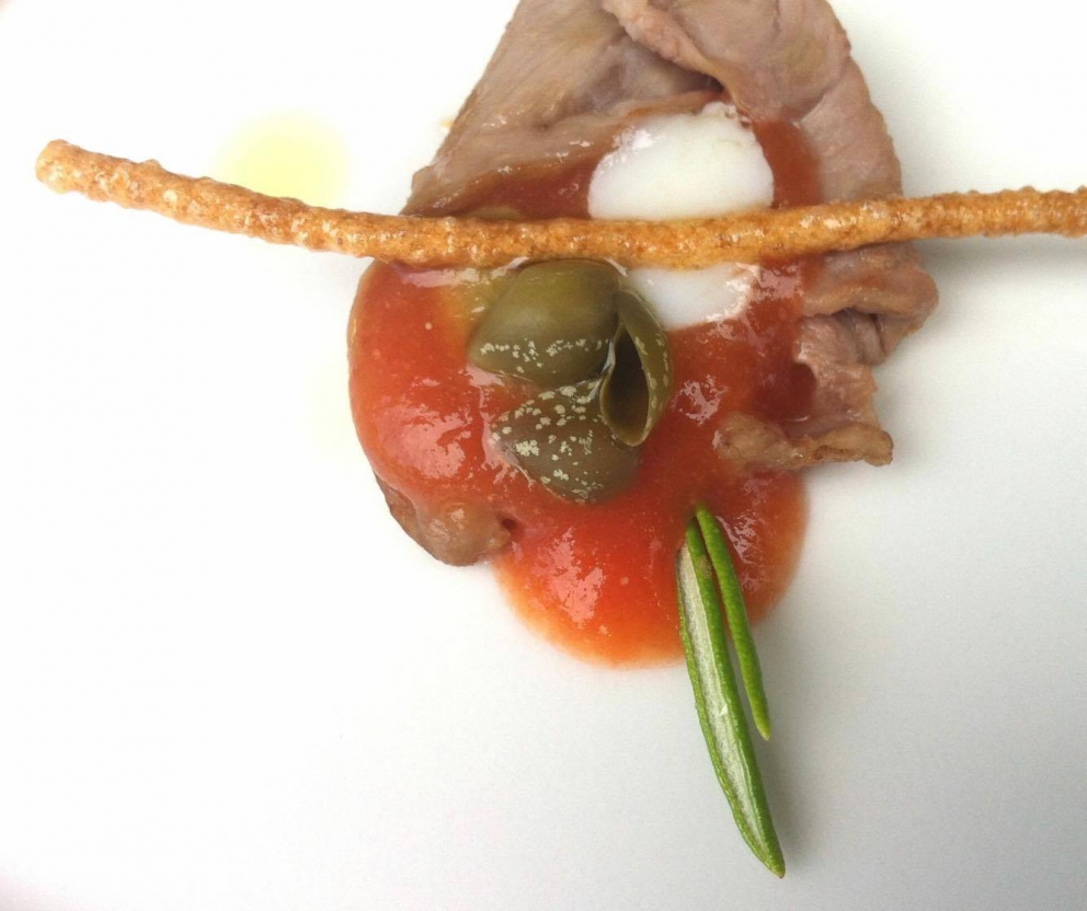 Photogallery






Gianni Dezio, Tosto, Atri (Teramo)

Tortelli with artichokes, fondue of pecorino from Atri, mint and liquorice. Liquorice and mint unite so as to enhance one of the most important vegetables in Italian cuisine









Valerio Centofanti, L'Angolo d'Abruzzo, Carsoli (L'Aquila)

Pappardelle with gelded lamb with pecorino from Alta Valle del Turano. The lamb is gelded before it is two months’ old and raised for 18 months. A dish full of emotions and sensations that has disappeared from Italian kitchens (in the picture, the gelded lamb)









Niko Romito, Reale Casadonna, Castel di Sangro (L'Aquila)

Because it’s the proof that constant research in the kitchen (in this case applied to cutting and macerating cabbage) can pull down the "wall" of vegetal representation and give new and powerful solutions in terms of structure and taste. Creating surprise and deep emotion. For me, it represents a new phase









Mattia Spadone, La Bandiera, Civitella Casanova (Pescara)

Vegetables cooked in salt. I worked on cooking in salt only using vegetables (from our kitchen garden). It may seem banal but I’ve been working on this for over 3 months: these are roots and leaves presented in different textures, crispy, mashed and thinly diced









Patrizia Corradetti, Zenobi, Colonnella (Teramo)

Meat and spinach ravioli with Neapolitan genovese sauce. I needed to include in the mid-August menu a first course with filled pasta that would still be traditional









Nadia Moscardi, Elodia nel Parco, L'Aquila

Textures of pasta and vegetable garden. It is inspired by Le Virtù, an ancient soup from Abruzzo that was made by the bride for the future mother-in-law to prove her virtues in the kitchen










William Zonfa, Magione Papale, L'Aquila

Castratissimo. Gelded meat is very popular in Abruzzo. The sauce you see is a dehydrated “veil of gelded meat sauce”, wrapping the soft meat. Upon contact with the heat and humidity of the meat, it is rehydrated and gives life to the memory of meat chops coming out from the sauce itself









Cinzia Mancini, Bottega Culinaria Biologica, San Vito Chietino (Chieti)

Pescatrice noir. My territory and the elements defining it: sun, rocks, sea, wind and fire









Stefania Di Pasquo, Locanda Mammì, Agnone (Isernia)

Raspberry mousse with caramelised white chocolate and hazelnuts. It’s a non-sweet sweet, a dessert that represents a change from the classic desserts I have in the menu. It represents my current desire for change









Felice Sgarra, Umami, Andria

Cream of cannellini beans and scampi with lemon sourness. A fresh course but also one that is suitable for every occasion
 









Antonio Scalera, La Bul, Bari

Home-smoked mackerel, toasted walnuts, jam and gelatine of friggitelli peppers. Blue tailed fish: poor, from the tradition and history of Apulia. Cinderella becomes the queen on our table









Giovanni Lorusso, Memory resort, Bisceglie (Barletta, Andria e Trani)

Sea bass, smoked Jerusalem artichoke, green affilla and sesame praliné. The fish, the aroma of almonds, the sauce of smoked Jerusalem artichoke, the aroma of the baby peas that have just sprouted and the sesame praliné adding sweetness and balsamic notes









Teresa Galeone Buongiorno, Già Sotto l'Arco, Carovigno (Brindisi)

Pink gnocchi with pesto heart, ricotta and puffed beetroot. A voluptuous mix of colours and flavours









Antonella Ricci and Vinod Sookar, Al Fornello da Ricci, Ceglie Messapica (Brindisi)

Drops of ricotta on a pesto of wild chards, crispy pancetta and pepper smoked with apple wood. The brackish note of the chards enhances the milky taste of the ricotta, strictly produced by Mrs Anna Argentiero. In this season there’s the best ricotta and wild chards. In the menu until April






