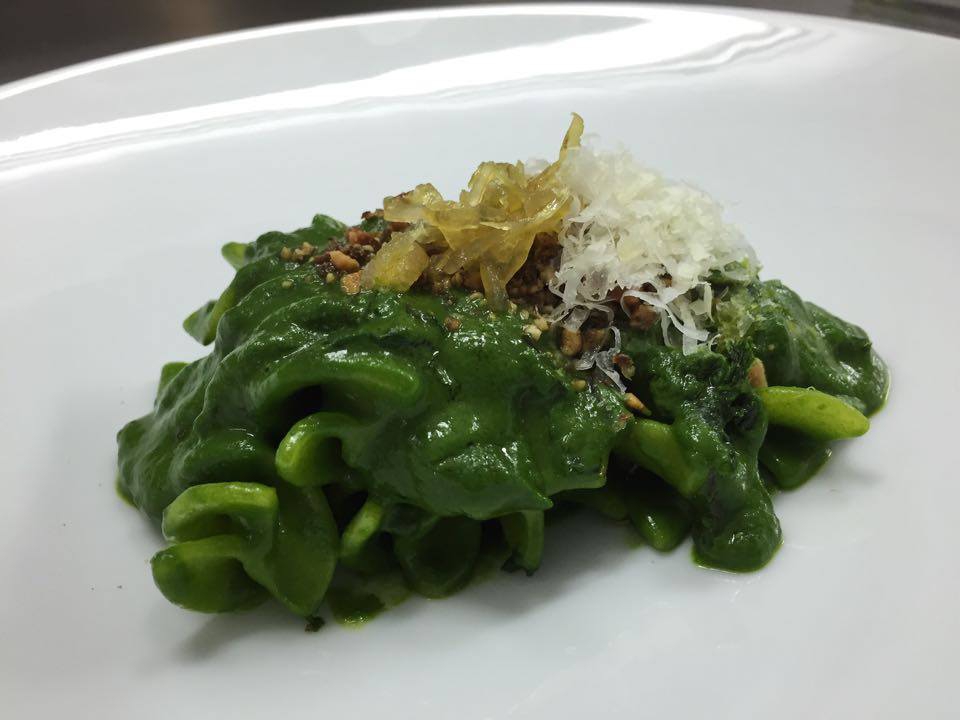 Photogallery






Iside De Cesare, La Parolina, Acquapendente (Viterbo)

Cod, garlic, oil and chilli pepper









Gianfranco Pascucci, Pascucci al Porticciolo, Fiumicino (Rome)

Eel tortelli in a broth of miso and caviar. Lake of Burano, WWF oasis: eel, myrtle and lentiscus. We’re collaborating with the WWF oases to give a "taste" to these places (photo by Andrea Di Lorenzo)









Claudio Petrolo, Claudio Petrolo, Gaeta (Latina)

Sea essence. Raw and cooked elements start an explosion with the flavour of the sea









Marco Bottega, Aminta resort, Genazzano (Rome)

Salmon, green apple and Orient spices. A meeting of sour, bitter, sweet and savoury









Rocco de Santis, Il Vistamare del Fogliano hotel, Latina

Red mullet in bread crust. A snack you can also eat with your hands, enclosing the scents of the South (I’m from Salerno): it’s like biting the sea together with onion, garlic, mint, lemon scents, raisins and pine nuts









Daniele Usai, Il Tino, Ostia (Rome)

Gnocchi with mandarin, with cod tripe and spinach. A historic dish from our menu has just returned in a current version









Gino Pesce, Acqua Pazza, Ponza (Latina)

Candele, cheese, pepper, white fish and courgettes. Created for a project we presented at Expo Milano with the goal of enhancing all the POD products of Lazio









Maurizio e Sandro Serva, La Trota, Rivodutri (Rieti)

Crayfish, roots, tubers, watercress with smoked trout and lake whitefish roe. A concentrate of flavours and lightness: roots, tubers and crayfish are steamed with aromatised water, with vegetable peels and Matcha tea. There’s no salt: the sapidity is giveb by the roe, the smokiness of the trout and the minerals in the vegetables and in the watercress, picked from our brook









Andrea Fusco, Giuda Ballerino, Rome

Venison sirloin with its jus and hibiscus, caramelised onions with blueberries and pistachio wafer. Serving a rich and lean red meat that is rarely served in this season









Cristina Bowerman, Glass Hostaria, Rome

Pasta and potatoes. Four different types of potatoes, with 4 different cooking methods, from mashed to crispy. Inspired by Bottura’s Compression of pasta and beans 









Anthony Genovese, Il Pagliaccio, Rome

Oyster, beetroot and coffee, snow of burrata. A journey across different scents, temperatures and textures









Francesco Apreda, Imàgo dell'hotel Hassler, Rome

Tandoori duck breast, cocoa earth and dried apricots. My personal take of a great classic from a continent I’m very fond of









Arcangelo Dandini, L'Arcangelo, Rome

My cipollata: zita with onion fondant with three spices. Taken from the Renaissance cipollata of Bartolomeo Scappi, the secret chef of 6 popes, who lived almost 30 years in Rome
 









Heinz Beck, La Pergola, Rome

S Campo. It’s the interpretation, with a modern take, of minestrone, made with lyophilisation. Each vegetable is cooked in the most suitable way so as to maintain its nutritional characteristics and then lyophilised. The result is 6, 7, 8 powders which are then put in the dish. The dish is served with scampi breaded with potatoes and soaked in front of the guest with a jus of this crustacean (photo by Janez Puksic)









Alba Esteve Ruiz, Marzapane, Rome

Chestnut cappeletti, raisins, smoked herring and seaweed infusion. Contrasts: the soft chestnut filling and a very persistent flavour, the smokiness and the fatness of the eel, the intense sweetness of the raisins, the sapidity of the seaweed infusion, the crispiness of the pasta...









Marco Baccanelli e Francesca Barreca, Mazzo, Rome

Roasted quails, baked tubers and roots, herb butter. The quails are served in their original shape, without deboning them. Our cuisine is moving towards a greater simplicity, and we can do so even by choosing classic yet not simple techniques









Roy Caceres, Metamorfosi, Roma

Mushrooms, flax brittle, black garlic and cream with Monviso blue cheese. In the seeming simplicity of an ingredient like mushrooms, contrasting textures give life to a dish in which their identity is surprisingly enhanced

 









Davide Del Duca, Osteria Fernanda, Rome

Snails, radish roots, Purgatorio beans, leaves and mustard seeds. A tribute to the material and primordial essence of the “earth” concept









Luciano Monosilio, Pipero al Rex, Rome

Vermicelli creamed in chicken broth, toasted spices and parmesan infusion. This recipe comes from spaghetti creamed in a very normal broth. The spices recall high mountains with the balsamic note counterbalanced by the sweet water of the parmesan. Almost like ramen









Marco Martini, Stazione di Posta, Rome

Steamed raviolo, chicken and broth of roasted potatoes. A meeting of east, west and my mother’s home









Francesco Sposito, Taverna Estia, Brusciano (Naples)

Tortellini with dandelion in a consommé of crustaceans. Introduced only recently, I’m very happy with it because it sums up the course we’ve taken









Vitantonio Lombardo, Locanda Severino, Caggiano (Salerno)

Mela Gras, that is to say mousse of chicken liver with dessert wine in a gelatine of annurca apples on a mixed leaf salad and hazelnuts from Giffoni. Creative and elegant cuisine with local products









Rosanna Marziale, Le Colonne, Caserta

Pasta with tomatoes. Paccheri from Gragnano with three types of tomatoes: San Marzano, piennolo and corbarino made with three different cooking techniques, with buffalo buttermilk









Pasquale Torrente, Al Convento, Cetara (Salerno)

'Ndunderi (ricotta gnocchi). These are pasta’s ancestors. They were born on the Amalfi Coast and are part of a project that this year, at Al Convento, will rediscover ancient local recipes









Christoph Bob, Monastero di Santa Rosa, Conca dei Marini (Salerno)

Linguine with nettle emulsion, salicornia and sea truffles









Giulio Coppola, La Galleria, Gragnano (Naples)

Spaghetti with lemon, with beef muzzle, pesto of olives, lupines and rocket salad. It says a lot about my territory and recalls the O Per e Muss, a street food recipe that people enjoy in the evenings in the South all year round









Pasquale Palamaro, Indaco del Regina Isabella, Ischia (Naples)

Sea foie gras. Cod liver prepared like the French geese one to make foie gras. Paired with cabbage, beetroot, ginger and toasted bread









Alfonso Caputo, La Taverna del Capitano, Massa Lubrense (Naples)

Seabream and prawns, figs and moka with sea urchin needles. The richness of the sea with the addition of an iodine note to enhance the taste through all the senses (in the photo, the summer version with cherry tomatoes from Vesuvius)









Salvatore Bianco, Il Comandante at Romeo hotel, Naples

Squid and bamboo with emulsion of cardamom with citrus fruits, soft potato with soy milk and black olives. It fully represents my cooking philosophy: ingredients from my homeland meet raw materials from different cultures
 









Lino Scarallo, Palazzo Petrucci, Naples

Soused red mullet with a soy reduction, couscous of Roman cabbage, papaccelle and black olives. Together with the red mullet, this recipe is based on raw materials from our traditional cuisine, with a modern take, an international interpretation inspired by the Japanese preparation of eels
 









Gianluca D'Agostino, Veritas, Naples

Roasted mackerel with fresella, tomato and goat cheese. It’s my take on fresella with tomato and tuna/anchovies









Marianna Vitale, Sud, Quarto (Naples)

Spaghettoni with artichokes, sea urchins and cinnamon. Sweet, bitter and spicy notes are matched with the aftertaste of the sea rust (as of February it will be part of a whole menu only made of pasta)









Michele Deleo, Rossellinis di Palazzo Avino, Ravello (Salerno)

Variations on pasta, cornaioli peas, gobbo prawn and sea roe. This dish was inspired by Pasta and peas, an old recipe typical of Campania, which included the use of a beaten egg to thicken everything. I used sea roe (bottarga, sea urchns and prawns) instead of bird eggs and I didn’t cook the pasta with the peas but in a seafood broth. I finally mixed everything with sweet pecorino and crushed pepper









Lorenzo Cuomo, Re Maurì at Lloyd's Baia hotel, Salerno

Spaghetti alla chitarra with oil aromatised with oranges, turnip tops, crispy calamari and sea urchins. A rhythmical pinwheel of flavours and textures









Ernesto Iaccarino, Don Alfonso, Sant'Agata sui Due Golfi (Naples)

Crispy crustacean cylinder and emulsion of its roe with soft buffalo milk mozzarella and organic vegetables from the kitchen garden in Punta Campanella. An unusual pairing of buffalo milk mozzarella and shellfish, based on the affinity between the sweet and savoury notes of both









Giovanni Sorrentino, Gerani, Santa Maria La Carità (Naples)

Tagliolino with raw and cooked white prawns, buffalo milk yogurt, baked cherry tomatoes and liquorice. It perfectly sums up my passion and my approach in cooking. My homeland looked at with the eyes of someone who’s back after a long journey









Mario Affinita, Don Geppi, Sorrento (Naples)

Calamari become scallops with a soup of potatoes with citronella. Because you always need to go beyond appearances in life









Paolo Barrale, Marennà, Sorbo Serpico (Avellino)

Linguine "Cacio&Pepe", peas and prawns. It’s a dish based on leftovers: I thicken the pasta with the caciocavallo left over from other recipes. The cheese/peas pair is traditionally very popular from Rome southwards. And the raw prawns give that extra touch, which well matches the spiciness of the cheese









Luigi Tramontano, Terrazza Bosquet at Excelsior Vittoria, Sorrento (Naples)

Seared scampi aromatised with tonka beans, with stracciatella of burrata, coconut mousse and cream of squilla mantis. The fusion of Mediterranean flavours with creative touches in search for a balance of taste. Substance and personality









Giuseppe Iannotti. Kresios, Telese Terme (Benevento)

Veal in tuna sauce. Katsuobushi broth of veal, belly of red tuna and chard. A fusion dish built on a great classic of Italian cuisine (photo by Tania Mauri)









Luciano Villani, Locanda del Borgo, Telese Terme (Benevento)

Mussels alla scapece, mussel mayonnaise and crispy seaweeds. In a way, it represents my origins from Castellammare di Stabia. A balanced dish in terms of acidity, crispiness and sapidity









Cristian Torsiello, Osteria Arbustico, Valva (Salerno)

Raviolo with celeriac, butter and sage and colatura, lemon and white truffle. It was born from my desire to make pasta filled with a vegetable that can still be perceived on the palate: it’s in the shape of a brunoise, not the usual creamy filling. It’s paired with another fruit of the earth, that is to say truffle, together with the classic butter and sage and colatura









Peppe Guida, Antica Osteria Nonna Rosa, Vico Equense (Naples)

Broken spaghetti with broccoli and chilli pepper. I thought of presenting it in a version with garlic and oil, smoked saurel, friarielli peppers and 'nduja (photo by Valentina Santonastaso)









Gennaro Esposito, La Torre del Saracino, Vico Equense (Naples)

Lightly smoked Atlantic bonito, cream of 'nduja and tarallo from Agerola. Retro-innovation with genuine flavours






