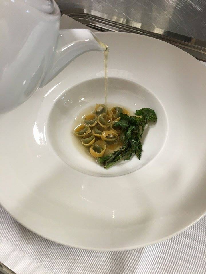 Photogallery






Iside De Cesare, La Parolina, Acquapendente (Viterbo)

Cod, garlic, oil and chilli pepper









Gianfranco Pascucci, Pascucci al Porticciolo, Fiumicino (Rome)

Eel tortelli in a broth of miso and caviar. Lake of Burano, WWF oasis: eel, myrtle and lentiscus. We’re collaborating with the WWF oases to give a "taste" to these places (photo by Andrea Di Lorenzo)









Claudio Petrolo, Claudio Petrolo, Gaeta (Latina)

Sea essence. Raw and cooked elements start an explosion with the flavour of the sea









Marco Bottega, Aminta resort, Genazzano (Rome)

Salmon, green apple and Orient spices. A meeting of sour, bitter, sweet and savoury









Rocco de Santis, Il Vistamare del Fogliano hotel, Latina

Red mullet in bread crust. A snack you can also eat with your hands, enclosing the scents of the South (I’m from Salerno): it’s like biting the sea together with onion, garlic, mint, lemon scents, raisins and pine nuts









Daniele Usai, Il Tino, Ostia (Rome)

Gnocchi with mandarin, with cod tripe and spinach. A historic dish from our menu has just returned in a current version









Gino Pesce, Acqua Pazza, Ponza (Latina)

Candele, cheese, pepper, white fish and courgettes. Created for a project we presented at Expo Milano with the goal of enhancing all the POD products of Lazio









Maurizio e Sandro Serva, La Trota, Rivodutri (Rieti)

Crayfish, roots, tubers, watercress with smoked trout and lake whitefish roe. A concentrate of flavours and lightness: roots, tubers and crayfish are steamed with aromatised water, with vegetable peels and Matcha tea. There’s no salt: the sapidity is giveb by the roe, the smokiness of the trout and the minerals in the vegetables and in the watercress, picked from our brook









Andrea Fusco, Giuda Ballerino, Rome

Venison sirloin with its jus and hibiscus, caramelised onions with blueberries and pistachio wafer. Serving a rich and lean red meat that is rarely served in this season









Cristina Bowerman, Glass Hostaria, Rome

Pasta and potatoes. Four different types of potatoes, with 4 different cooking methods, from mashed to crispy. Inspired by Bottura’s Compression of pasta and beans 









Anthony Genovese, Il Pagliaccio, Rome

Oyster, beetroot and coffee, snow of burrata. A journey across different scents, temperatures and textures









Francesco Apreda, Imàgo dell'hotel Hassler, Rome

Tandoori duck breast, cocoa earth and dried apricots. My personal take of a great classic from a continent I’m very fond of









Arcangelo Dandini, L'Arcangelo, Rome

My cipollata: zita with onion fondant with three spices. Taken from the Renaissance cipollata of Bartolomeo Scappi, the secret chef of 6 popes, who lived almost 30 years in Rome
 









Heinz Beck, La Pergola, Rome

S Campo. It’s the interpretation, with a modern take, of minestrone, made with lyophilisation. Each vegetable is cooked in the most suitable way so as to maintain its nutritional characteristics and then lyophilised. The result is 6, 7, 8 powders which are then put in the dish. The dish is served with scampi breaded with potatoes and soaked in front of the guest with a jus of this crustacean (photo by Janez Puksic)









Alba Esteve Ruiz, Marzapane, Rome

Chestnut cappeletti, raisins, smoked herring and seaweed infusion. Contrasts: the soft chestnut filling and a very persistent flavour, the smokiness and the fatness of the eel, the intense sweetness of the raisins, the sapidity of the seaweed infusion, the crispiness of the pasta...









Marco Baccanelli e Francesca Barreca, Mazzo, Rome

Roasted quails, baked tubers and roots, herb butter. The quails are served in their original shape, without deboning them. Our cuisine is moving towards a greater simplicity, and we can do so even by choosing classic yet not simple techniques









Roy Caceres, Metamorfosi, Roma

Mushrooms, flax brittle, black garlic and cream with Monviso blue cheese. In the seeming simplicity of an ingredient like mushrooms, contrasting textures give life to a dish in which their identity is surprisingly enhanced

 









Davide Del Duca, Osteria Fernanda, Rome

Snails, radish roots, Purgatorio beans, leaves and mustard seeds. A tribute to the material and primordial essence of the “earth” concept









Luciano Monosilio, Pipero al Rex, Rome

Vermicelli creamed in chicken broth, toasted spices and parmesan infusion. This recipe comes from spaghetti creamed in a very normal broth. The spices recall high mountains with the balsamic note counterbalanced by the sweet water of the parmesan. Almost like ramen









Marco Martini, Stazione di Posta, Rome

Steamed raviolo, chicken and broth of roasted potatoes. A meeting of east, west and my mother’s home






