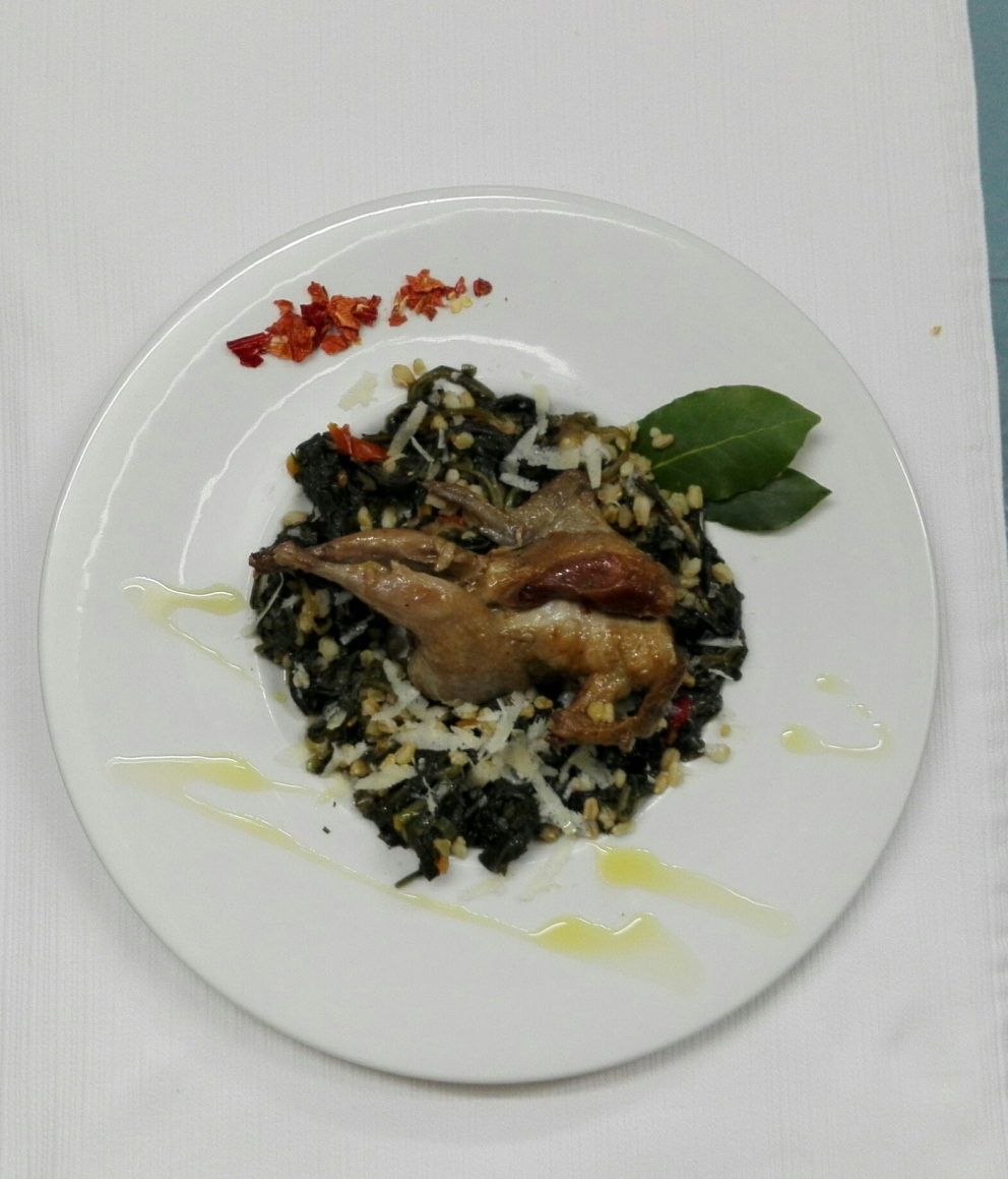 Photogallery






Gianni Dezio, Tosto, Atri (Teramo)

Tortelli with artichokes, fondue of pecorino from Atri, mint and liquorice. Liquorice and mint unite so as to enhance one of the most important vegetables in Italian cuisine









Valerio Centofanti, L'Angolo d'Abruzzo, Carsoli (L'Aquila)

Pappardelle with gelded lamb with pecorino from Alta Valle del Turano. The lamb is gelded before it is two months’ old and raised for 18 months. A dish full of emotions and sensations that has disappeared from Italian kitchens (in the picture, the gelded lamb)









Niko Romito, Reale Casadonna, Castel di Sangro (L'Aquila)

Because it’s the proof that constant research in the kitchen (in this case applied to cutting and macerating cabbage) can pull down the "wall" of vegetal representation and give new and powerful solutions in terms of structure and taste. Creating surprise and deep emotion. For me, it represents a new phase









Mattia Spadone, La Bandiera, Civitella Casanova (Pescara)

Vegetables cooked in salt. I worked on cooking in salt only using vegetables (from our kitchen garden). It may seem banal but I’ve been working on this for over 3 months: these are roots and leaves presented in different textures, crispy, mashed and thinly diced









Patrizia Corradetti, Zenobi, Colonnella (Teramo)

Meat and spinach ravioli with Neapolitan genovese sauce. I needed to include in the mid-August menu a first course with filled pasta that would still be traditional









Nadia Moscardi, Elodia nel Parco, L'Aquila

Textures of pasta and vegetable garden. It is inspired by Le Virtù, an ancient soup from Abruzzo that was made by the bride for the future mother-in-law to prove her virtues in the kitchen










William Zonfa, Magione Papale, L'Aquila

Castratissimo. Gelded meat is very popular in Abruzzo. The sauce you see is a dehydrated “veil of gelded meat sauce”, wrapping the soft meat. Upon contact with the heat and humidity of the meat, it is rehydrated and gives life to the memory of meat chops coming out from the sauce itself









Cinzia Mancini, Bottega Culinaria Biologica, San Vito Chietino (Chieti)

Pescatrice noir. My territory and the elements defining it: sun, rocks, sea, wind and fire









Stefania Di Pasquo, Locanda Mammì, Agnone (Isernia)

Raspberry mousse with caramelised white chocolate and hazelnuts. It’s a non-sweet sweet, a dessert that represents a change from the classic desserts I have in the menu. It represents my current desire for change









Felice Sgarra, Umami, Andria

Cream of cannellini beans and scampi with lemon sourness. A fresh course but also one that is suitable for every occasion
 









Antonio Scalera, La Bul, Bari

Home-smoked mackerel, toasted walnuts, jam and gelatine of friggitelli peppers. Blue tailed fish: poor, from the tradition and history of Apulia. Cinderella becomes the queen on our table









Giovanni Lorusso, Memory resort, Bisceglie (Barletta, Andria e Trani)

Sea bass, smoked Jerusalem artichoke, green affilla and sesame praliné. The fish, the aroma of almonds, the sauce of smoked Jerusalem artichoke, the aroma of the baby peas that have just sprouted and the sesame praliné adding sweetness and balsamic notes









Teresa Galeone Buongiorno, Già Sotto l'Arco, Carovigno (Brindisi)

Pink gnocchi with pesto heart, ricotta and puffed beetroot. A voluptuous mix of colours and flavours









Antonella Ricci and Vinod Sookar, Al Fornello da Ricci, Ceglie Messapica (Brindisi)

Drops of ricotta on a pesto of wild chards, crispy pancetta and pepper smoked with apple wood. The brackish note of the chards enhances the milky taste of the ricotta, strictly produced by Mrs Anna Argentiero. In this season there’s the best ricotta and wild chards. In the menu until April









Francesco Nacci, Botrus, Ceglie Messapica (Brindisi)

I wanted to be a chop. Smoked carpaccio with olive leaves where the "thinness" substitutes the "long cooking time" and the creams with classic flavours (tomato, pecorino, capers) give it the softness and succulence of a homemade "braciola al sugo" (chop with tomato sauce)
 






