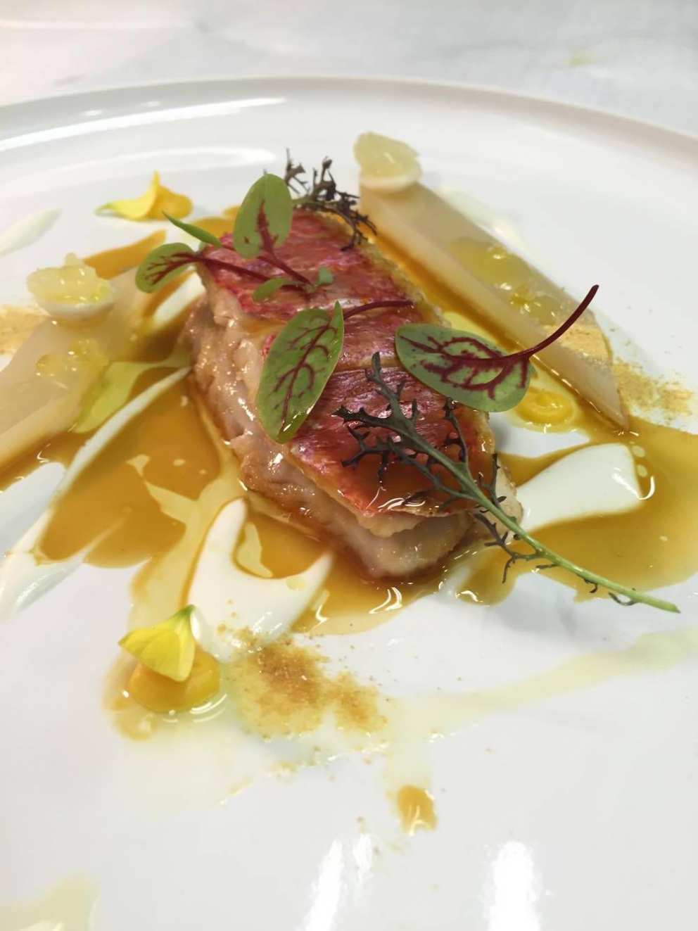 Galleria fotografica






Massimiliano Poggi, Al Cambio, Bologna

Uovo asparagi e parmigiano. Rappresenta la tradizione, non solo bolognese ma italiana. Chiaro che noi, con l'apparato di Altedo, abbiamo una fortuna che non tutte le regioni hanno: l'abbiamo in casa e di qualità assoluta! Riprendo la tradizione e trasformo le consistenze: a essere fritto non è più l'uovo ma la punta degli asparagi; il parmigiano non è più grattato ma viene reso cremoso con aggiunta di brodo di asparagi; aggiungo solo una parte di succo di asparagi crudi perché dà una notevole componente minerale amarognola. Un anticipo di primavera









Alessandro Panichi, Sotto l'Arco, Bologna

Canocchia, radicchio, bottarga e lampone. Dolce, amaro, acido e iodato (foto Bob Noto)









Isa Mazzocchi, La Palta, Borgonovo Valtidone (Piacenza)

Batarò con senape selvatica, pescegatto e pancetta. Una specie di pane schiacciato, con percentuale di polenta, ripieno di salumi piacentini (si serve soprattutto in val tidone). Piacenza in un batarò






