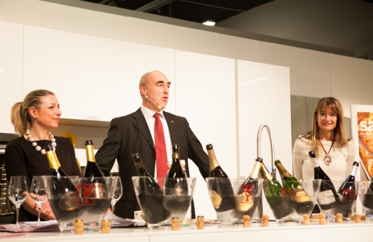 Galleria fotografica






Daniele Zennaro e Irina Freguia: Baccalà mantecato alla veneziana 
Vini in abbinamento
•	Zorzettig - Myò Vigneti di Spessa Friulano Myò Vigneti di Spessa Friuli Colli Orientali DOC 2012 
•	Omina Romana Viognier Lazio IGP 2011 
•	Riccardo Baracchi Metodo Classico Millesimato Brut VSQPRD 2011









Stefano Callegari: Trapizzini
Vini in abbinamento
•	Cleto Chiarli Lambrusco del Fondatore Lambrusco di Sorbara DOC 2012
•	Medici Ermete & Figli Bocciolo Lambrusco Grasparossa dei Colli di Scandiano e Canossa DOC 2012
•	Ca' di Frara Raro Oltrepò Pavese Pinot Nero DOP 2008 
•	Podere Bignolino Pinot Nero Oltrepo Pavese DOC 2009 
•	Col Vetoraz Spumanti Millesimato Valdobbiadene Dry DOCG 2013
 








Food Experience Mondadori













La squadra dell'evento Grande cucina, piccoli piatti








Cesare Battisti: Riso al salto - Lingua e salsa verde
Vini in abbinamento
•	Petra Quercegobbe Toscana Rosso IGT 2010 
•	Feudo Principi di Butera Nero d’Avola Sicilia IGT 2011 
•	Cantina PS Confusion Rosso Marche IGT 2010 
•	Lamole di Lamole Chianti Classico Riserva DOCG 2009








Domenico della Salandra: Guancetta di manzo arrosto con purè.

Vini in abbinamento:
• Carlo Pellegrino Gibelé Zibibbo Secco Terre Siciliane IGP 2012 
•	Marisa Cuomo Fiorduva Furore Bianco Cosa d'Amalfi DOC 2011 
•	Citra Vini Laus Vitae Montepulciano d'Abruzzo DOC 2006
•	Paradisone - Colle degli Angeli Rosso di Montalcino DOC 2008









Enrico e Roberto Cerea: Paccheri al pomodoro mantecati con Grana Padano

Vini in abbinamento:
•	Vivallis Trentodoc Valentini di Weinfeld 
•	Pedrotti Spumanti Trentodoc Pedrotti Bouquet Brut 
•	Revì Trentodoc Paladino Millesimato 2009 
•	Abate Nero Trentodoc Abate Nero Domini Nero Brut Millesimato 2008 
•	Opera Vitivinicola in Valdicembra Trentodoc Opera Brut 2008
•	Ferrari F.lli Lunelli Trentodoc Ferrari Perlé 2007 
•	Maso Martis Trentodoc Maso Martis Riserva 2007








Fulvio Siccardi: Uovo con crema di latte al tartufo NoH2O 
Vini in abbinamento
•	Torre Rosazza Friulano Friuli Colli Orientali DOC 2012 
•	Lis Fadis Guriut Chardonnay Friuli Colli Orientali DOC 2011 
•	Castelfeder Burgum Novum Alto Adige Chardonnay Riserva DOC





