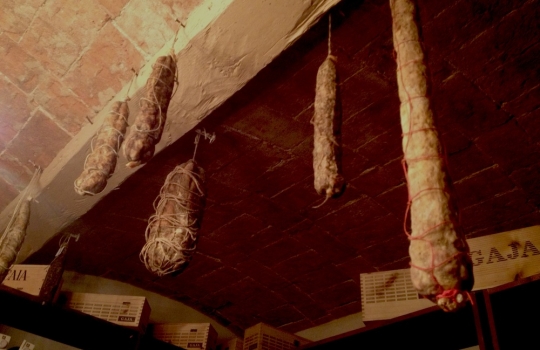 Photogallery






 
Modena’s colonnades, 186 thousand inhabitants and 3 restaurants with at least one Michelin star: Hostaria del Mare (1), Erba del Re (1) and Osteria Francescana (3 stars), our destination
 








Yellow and red tones prevail








The city still bears the signs of the May 2012 earthquake. On May 4th 2013, the day of our visit, a 3.8 magnitude earthquake was registered













By chance, Giuseppe Palmieri, maître and sommelier, appears from the grey door








Palmieri, 38, born in Matera. His first service in Francescana was on September 12th 2000








The old entrance to the restaurant, at number 24 in Via della Stella - as on the opening in 1995. It changed in September 2012: today you enter from number 22. Funnily enough, Google Maps is still set on the old entrance








The present entrance doors








Let’s start








After the latest renovations, the transit areas inside the Osteria appear as a contemporary art gallery








Mario Schifano’s world map








"Tourists", Maurizio Cattelan’s famous pigeons








Underneath the pigeons, Gavin Turk’s “Trashbag”








Three rooms, 12 tables, between 20 to 35 guests. 40% guests are Italian








Every table is illuminated by Davide Groppi’s Sampei lamp: if tables are moved, light follows








Francescana receives 150 reservations every day. But it also suffers from clients not showing up: on average, one table every week is booked but then guests don’t come








Right behind the kitchen, there’s the prêt-à-porter cellar








"In the central cellar, we only keep great vintages and larger bottles of what we consider to be great wines", Beppe Palmieri explains








1,600 wines are listed at Osteria Francescana, with a deep wine list which includes different vintages of the same wine








"A true celebration of wine "








The Ferrari coat, hanging in the cellar: Maranello is only 17 km away from Modena








Jean Todt, Michael Schumacher, Fernando Alonso: Ferrari’s “prancing horse” is at home in Via Stella








Gabrio Bini’s wines, from Pantelleria, a real fetish for Palmieri










