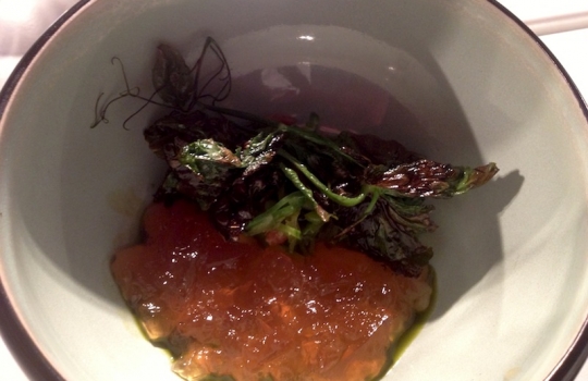 Photogallery






With 250thousand inhabitants, Gent (or Gand) is the third largest city in Belgium. With its canals and its laid back life, it competes with Bruges for the title most beautiful city in the Flanders 








The Sunday began at the Flemish Food Fest, a festival in which everyone was grilling all sorts of food. In the photo, the chef table with many of the chefs that were to be the protagonists of the Gelinaz! dinner








Colagreco, Redzepi and the kitchen-van. The location was kept secret until the beginning of the show, at around 7 pm








The two long tables set at the Icc in Gent. Three shifts: 1-8, 9-16, 17-24. We were so lucky we enjoyed them all








In the kitchen, works to dismember the chickens from Gent begin








"Even I don’t know what will happen tonight. And please remember: this is a performance, not a dinner", says Andrea Petrini, founder and curator of the event named after chef Fulvio Pieran-gelinaz and by Gorillaz, the temporary band that Blur’s Damon Albarn creates whenever he feels like it. The black sculpture underneath the Madonna is that of    Philippe Édouard Cauderlier (Antwerp, 1812-1887)








It all starts by quoting Kubrick and Eyes Wide Shot... Each dish is a song. And each of the three acts is separated by various artistic performances. In the dining room, men act as nothing is going on in front of their partners








First dish of the Gelinaz evening, Philippe Edouard Cauderlier’s Cold-hot chicken timbale, the original recipe from     1861. Roger Souvereyns of Scholteshof in Stevoort had the honour of performing it at the Icc in Gent








Inaki Aizpitarte     ’s Royal chicken kir, using all the ingredients in the original recipe. The wine is diluted in the chicken stock. The dish arrives together with     Wu Tang Clan’s rap








Anataoly Komm of Varvary in Moscow, lets us taste his Maki Roll behind the scenes








Komm’s Maki roll: chicken and vegetables wrapped in a turnip leaf. The sauce is made with walnuts, a Caucasian tradition








Agata Felluga ’s Lotus timbale. She’s the Italian sous chef at Chateaubriand in Paris, with a previous experience at Pascal Barbot’sAstrance. The dish is inspired by a Japanese sticky rice recipe, where the rice is cooked in a lotus leaf. Here, instead, there’s    Cauderlier’s chicken, together with miso, tamarind syrup, pork fat, soy sauce. A very complex dish.








Left, 32 year old Agata Felluga, born in Rome and adopted by the Ville Lumiére








Petter Nilsson’s Bread chicken, from the Gazzetta in Paris. It is made with all the cereals hens eat during their life: corn, hulled wheat, barley, rye and wheat. The photo of the bag is a portrait of the Danish chef’s creation








Massimo Bottura     is not in Gent, however, in a coup de theatre, his brother Paolo takes his place, here on the left with Alberto Buratti,     pastry-chef at Osteria Francescana. The chef from Modena explains in a video the reason behind his absence: "In Modena, his team is so finely     tuned that even my car-salesman brother can take my place", he jokes








Even in Bottura’s dish there’s no traditional chicken: it’s called Chicken, chicken, where are you? It is the re-interpretation     of the classic chicken salad, with a stock made with roasted chicken below, and a cotechino (cooked pork sausage) and agar-agar gelatine with very small dices of peas, carrots, potatoes, red and yellow peppers, onions, tomatoes... in the background, "What about the noise?" by    John Cage strikes us





