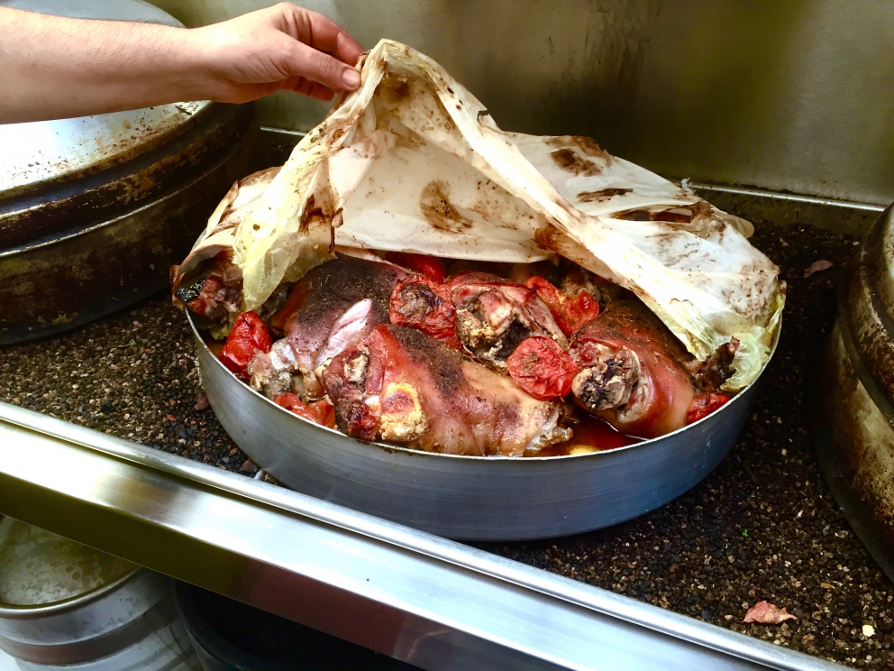 Photogallery






Breakfast with koulouri: you can find it all over town, we've chosen a kiosk between Korai and Stadiou, a stone's throw away from the university and not far from Psiri, the market area








Second stop, at Krinos (Aiolou 87): since 1922 it is the temple of loukoumades, pancakes fried in sesame oil and covered in honey and chopped almonds (loukuma is a word of Arab origins meaning nibble). A 6-piece portion costs 3.60 euros








The meat and fish market at Varvakios Agora (Athinas 42, a short walk from Krinos)








Come and grab some lamb!








Meat and fish market








Seafood delicacies. It's important to visit the fish market early in the morning because the best products are soon sold to restaurants













Walking around Psiri, Athens food corner








A pedlar selling salepi, an Ottoman drink made with dried orchid tubers








Slow food








Halva, a popular cake from India to the East of the Mediterranean Sea, based on tahina, a sesame paste. The word halva comes from the ancient Jewish where it meant 