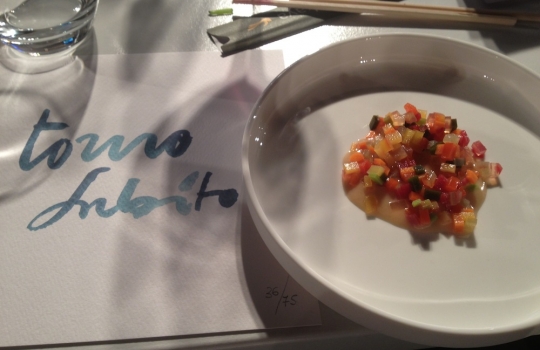 Photogallery






With 250thousand inhabitants, Gent (or Gand) is the third largest city in Belgium. With its canals and its laid back life, it competes with Bruges for the title most beautiful city in the Flanders 








The Sunday began at the Flemish Food Fest, a festival in which everyone was grilling all sorts of food. In the photo, the chef table with many of the chefs that were to be the protagonists of the Gelinaz! dinner








Colagreco, Redzepi and the kitchen-van. The location was kept secret until the beginning of the show, at around 7 pm








The two long tables set at the Icc in Gent. Three shifts: 1-8, 9-16, 17-24. We were so lucky we enjoyed them all








In the kitchen, works to dismember the chickens from Gent begin








"Even I don’t know what will happen tonight. And please remember: this is a performance, not a dinner", says Andrea Petrini, founder and curator of the event named after chef Fulvio Pieran-gelinaz and by Gorillaz, the temporary band that Blur’s Damon Albarn creates whenever he feels like it. The black sculpture underneath the Madonna is that of    Philippe Édouard Cauderlier (Antwerp, 1812-1887)








It all starts by quoting Kubrick and Eyes Wide Shot... Each dish is a song. And each of the three acts is separated by various artistic performances. In the dining room, men act as nothing is going on in front of their partners








First dish of the Gelinaz evening, Philippe Edouard Cauderlier’s Cold-hot chicken timbale, the original recipe from     1861. Roger Souvereyns of Scholteshof in Stevoort had the honour of performing it at the Icc in Gent








Inaki Aizpitarte     ’s Royal chicken kir, using all the ingredients in the original recipe. The wine is diluted in the chicken stock. The dish arrives together with     Wu Tang Clan’s rap








Anataoly Komm of Varvary in Moscow, lets us taste his Maki Roll behind the scenes








Komm’s Maki roll: chicken and vegetables wrapped in a turnip leaf. The sauce is made with walnuts, a Caucasian tradition








Agata Felluga ’s Lotus timbale. She’s the Italian sous chef at Chateaubriand in Paris, with a previous experience at Pascal Barbot’sAstrance. The dish is inspired by a Japanese sticky rice recipe, where the rice is cooked in a lotus leaf. Here, instead, there’s    Cauderlier’s chicken, together with miso, tamarind syrup, pork fat, soy sauce. A very complex dish.








Left, 32 year old Agata Felluga, born in Rome and adopted by the Ville Lumiére








Petter Nilsson’s Bread chicken, from the Gazzetta in Paris. It is made with all the cereals hens eat during their life: corn, hulled wheat, barley, rye and wheat. The photo of the bag is a portrait of the Danish chef’s creation








Massimo Bottura     is not in Gent, however, in a coup de theatre, his brother Paolo takes his place, here on the left with Alberto Buratti,     pastry-chef at Osteria Francescana. The chef from Modena explains in a video the reason behind his absence: "In Modena, his team is so finely     tuned that even my car-salesman brother can take my place", he jokes





