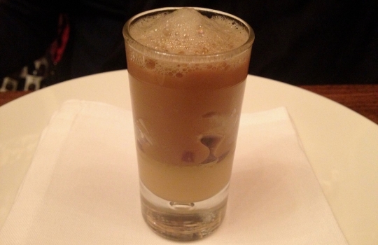 Photogallery






 
Modena’s colonnades, 186 thousand inhabitants and 3 restaurants with at least one Michelin star: Hostaria del Mare (1), Erba del Re (1) and Osteria Francescana (3 stars), our destination
 








Yellow and red tones prevail








The city still bears the signs of the May 2012 earthquake. On May 4th 2013, the day of our visit, a 3.8 magnitude earthquake was registered













By chance, Giuseppe Palmieri, maître and sommelier, appears from the grey door








Palmieri, 38, born in Matera. His first service in Francescana was on September 12th 2000








The old entrance to the restaurant, at number 24 in Via della Stella - as on the opening in 1995. It changed in September 2012: today you enter from number 22. Funnily enough, Google Maps is still set on the old entrance








The present entrance doors








Let’s start








After the latest renovations, the transit areas inside the Osteria appear as a contemporary art gallery








Mario Schifano’s world map








"Tourists", Maurizio Cattelan’s famous pigeons








Underneath the pigeons, Gavin Turk’s “Trashbag”








Three rooms, 12 tables, between 20 to 35 guests. 40% guests are Italian








Every table is illuminated by Davide Groppi’s Sampei lamp: if tables are moved, light follows








Francescana receives 150 reservations every day. But it also suffers from clients not showing up: on average, one table every week is booked but then guests don’t come








Right behind the kitchen, there’s the prêt-à-porter cellar








"In the central cellar, we only keep great vintages and larger bottles of what we consider to be great wines", Beppe Palmieri explains








1,600 wines are listed at Osteria Francescana, with a deep wine list which includes different vintages of the same wine








"A true celebration of wine "








The Ferrari coat, hanging in the cellar: Maranello is only 17 km away from Modena








Jean Todt, Michael Schumacher, Fernando Alonso: Ferrari’s “prancing horse” is at home in Via Stella








Gabrio Bini’s wines, from Pantelleria, a real fetish for Palmieri













Hanging from the ceiling, a nice selection of cured meats from Emilia








Bread made with mother yeast, the premise to a journey which will alternate great classics with very contemporary dishes








Massimo Bottura. Fifty years old last September, he is chef since 1986, the year of Trattoria del Campazzo in Nonantola. His first masters: Lidia Cristoni and Georges Cogny








He’s glowing: a few days ago his restaurant climbed, for the first time, onto the podium of the World's 50Best, a prize that is acquiring an increasing weight and authority. "The thing that makes me the happiest", he says, "is not so much the third place, but the fact that we’ve been in the highest positions for a few years now". True: 13th in 2009, 6th in 2010, 4th in 2011, 5th in 2012, 3rd in 2013








The now famous grey New Balance 993, a real emblem for the chef, friend of Jason Weis, president of the company in Massachusetts. The insole, however, is local: "In Emilia the sector is state-of-the-art", he says








"Are we ready?"








Almond granita with capers, bergamot and coffee cream 
Bottura and Palmieri’s journey across Italy starts from the bottom. And sails off from the Sicilian inland, with a classic granita which in Modena crumbles Adria-style, the wall that divides sweet from savoury, using the picklock of bitterness: Pantelleria capers, wild oregano but also bergamot, a coffee concentrate and vanilla scented salt. To pair with the first part of the meal, Sorriso di Cielo malvasia dei colli piacentini








Mediterranean Macaroon 
Next to the granita, two peculiar macaroons: the first is made with minced anchovies and sardines, the second with oysters and seaweeds. This is a classic scheme in Bottura’scuisine: his ironic turning the order of the dishes, from starter to dessert, upside down, and using popular raw materials instead of ingredients that are emblematic of élite cuisine. «While feet are sinking in the ground, the head is free to move everywhere», is one of his most famous quotes








Tempura of freshwater aulla with carpione ice-cream
Carpione ice-cream on a tempura of freshwater aulla – these fish are similar and slightly bigger than whitebait. The tempura is made by quickly placing the cold batter in boiling oil








Bread and croissants








Grissini








Baccalà Mare Nostrum 
We move up the Tyrrhenian sea to find this salted codfish cooked at low temperature and then seasoned with a touch of Naples and the Amalfi coast, that is to say with an emulsion made with hot oil with tomato vegetal liquid, olives, the zest of Sorrento’s super lemons and some anchovy colatura. These aromas crack with the scented bread on top








40 year old Denis Bretta explains the dishes as if from a book. Once at Restaurant Fini in Modena, for the past year and a half he’s been the manager responsible for the service in the restaurant. But don’t ask Palmieri to explain his role, as he’s abolished all hierarchies: "In our restaurant there are no commis or chef de rang. At a time when titles are so abused, I prefer for us to be all colleagues. All waiters."








How to burn sardines in three days 
Another journey, another horizon, the Adriatic Sea between Romagna and Ancona. A new camouflaged expression: these are not sardines (and they aren’t burnt either) but they are small sea-rock mullet, marinated for 3 days, then seared on one side on a grill, and filled like a sandwich with some (very sweet) scampi cream, and covered with vegetable ashes, aromatic herbs and lemon zest. “I wanted to make fun of the Marche-Romagna habit of grilling everything”, the chef says, “with lemon, garlic and parsley always added later to fix everything”









Rice, between fresh and sea water 
Recalling the Po estuary with freshwater and brackish sensations. The freshwater flavours cover the surface of the oyster which prevails on the river bed. And in the end, catfish, carp, vegetable chlorophyll and carpione win once again








 
A journey to Modena: Adriatic eel, polenta, Campanine apple jelly and saba
Another fluvial odyssey, presented for the first time at Identità Milano in 2011. The Adriatic eel travels across Veneto (with the polenta cream), Mantua (the Campanine apple jelly), the countryside of Modena (with the Saba lacquering, that is to say the mother of Aceto Balsamico) and stops in the centre of Modena (blackened powdered onion, a mimesis of the town’s canals)
 








Normandy
That is to say pre-salè lamb (hanging for 20 days) with an emulsion of oyster water, fresh seaweeds and caviar. On top, a green apple granita that recalls cider. “This is our tribute to Normandy”, Bretta says, “in Modena there are no enchanted beaches or breath-taking mountain tops. From Via Stella you can’t even see the Torre Ghirlandina. What guides us is the persistant strength of ideas, woven into the culture and into memories”








Giovanni Boroni’s Genziana from Trentino. A brilliant idea by Palmieri that acts as a bridge between the two dishes, Normandy (previous picture) and Think Green (next one). This distillate plays an immediate contrast with the sea-character of the first dish: "To me, harmony is what is left after a confrontation", B.P. says. And the confrontation is followed by the thought that spurs from the following match: water is added to the Genziana and the palate surprisingly longs to gulp it all. This is the perfect vehicle for the aromas of the genziana and "gives length" to the minerality of the wild herbs. "This serves to recall water, our true source of richness". Brilliant








Think Green
Vegetal chlorophyll, asparagus tops, pea cream, mushrooms, truffle, flowers, aromatic herbs and Parmigiano Reggiano curd. The idea of this dish came after observing the biological cycle of grazing cows, 4 seasons that sum up all of life. “This is what the cow eats, and what it returns to us, thanks to an extraordinary milk”, Bottura adds








Five ages of Parmigiano Reggiano 
A great classic from 1996, "when the textures in fact were 3", Palmieri points out. Today they are 5: 4 month ageing cream, 30 month demi-soufflè, 36 month mousse, 40 month crispy wafer, on top, “air” of 50 month Parmesan. (photo by Le Saucier)





