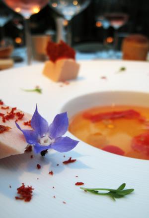 Galleria fotografica






Appetizer di chanterelle (saporiti come i nostri finferli) e germogli dell'orto








Trota arcobaleno (cotta a 55°C per 15 minuti) e cavoli





