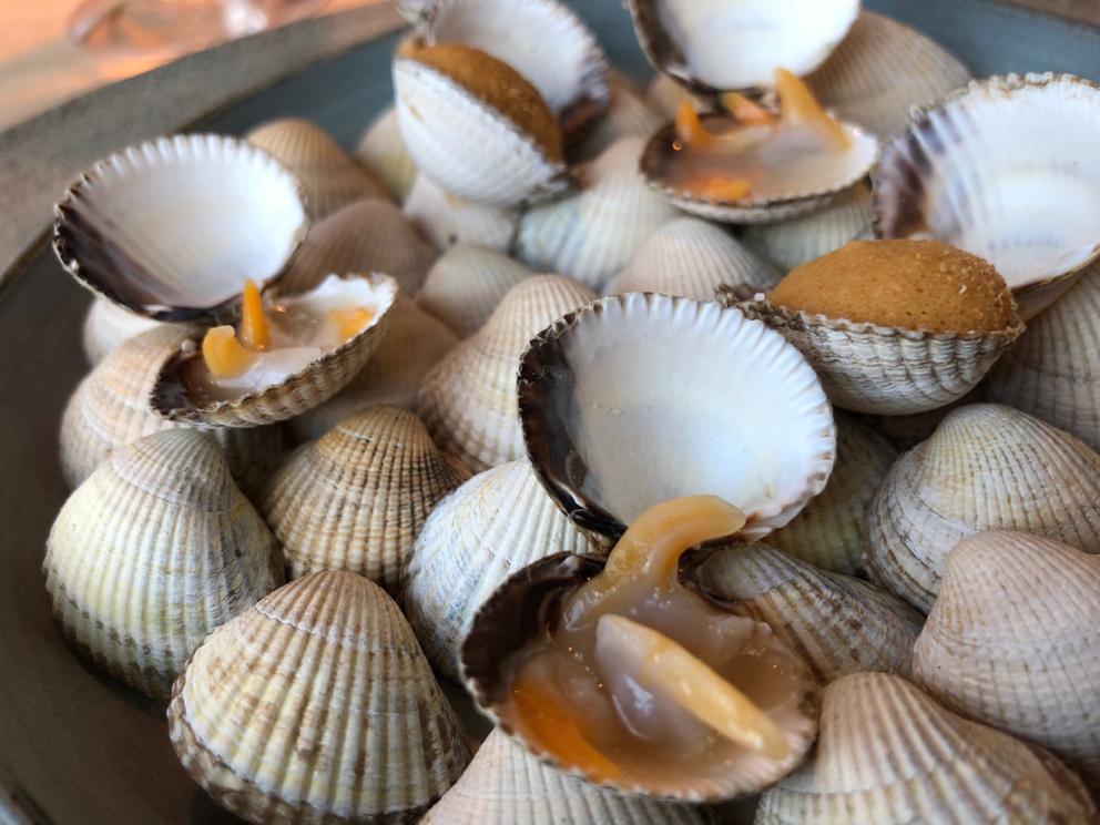 Photogallery






Noma 2.0 is in Christianshavn, the same neighbourhood as the first Noma. They’re 1.5 km apart, a 15 minutes’ walk. This picture shows the distance: to the right, there’s the warehouse of the old location (in Strandgade 93), to the left the smokestacks of Amager Bakke, the futuristic incinerator below which stands the new Noma (in Refshalevej 96)









Weather permitting, you can have a peaceful walk between the previous Noma to today’s Noma 









The new Noma is on an isthmus surrounded by canals. In the future they also want to reclaim some small parts for hydroponic farming









Bucolic scene with incinerator









Bikes left outside Noma. It’s the favourite means of transport among employees and interns









The long path taking you to the restaurant. The fence on the left shows how works are still in progress









On the two sides of the path there are the two new sections of the "Noma village", each with its specialty: grill, hot dishes, snacks, fermentations... In one month’s time, behind the fence we’ll have greenhouses, the test kitchen and the bread making area









To the left, before arriving at the restaurant, the future test kitchen. This will be run by Danish Mette Søberg with Riccardo Canella. "My first challenge?", reveals the latter, for a long time sous chef here, "is to work on the extraction of essential oils" 









The future Test Kitchen









The temporary gangway to the restaurant









Looking from the door to the restaurant, there’s a lake and the smokestacks puffing vapour from the Amager Bakke incinerator. It’s a futuristic project, both in terms of sustainability and architecture. It’s also known as Amager Slope or Copenhill, and its author is starchitect Bjarke Ingels, the same who designed the new Noma. Gradually opened in 2017, it transforms waste into electricity. The goal is to donate electricity to 62500 houses and hot water to 160000. It’s part of an ambitious project to transform Copenhagen into the first city in the world in terms of zero carbon dioxide emissions by 2025. By autumn this year, Amager Slope should open its ski slope, a climbing wall and a hiking track. You’ll be able to slalom on top of the incinerator









The windows from the dining room









Work is still in progress (photo taken on Thursday 22nd February 2018)









Traces of the old building, with barbwire. During WWII, they built bombs here









A view of the dining room at night (photo from Instagram/James Spreadbury)









The entrance to the restaurant









The usual ritual: a welcome from the entire staff, led by Rene Redzepi 









Behind the entrance, there are formaldehyde tanks with creatures from the abyss, shaped as in Damien Hirst’s works. The first image once you’re inside is to reproduce a Scandinavian village









The service kitchen is larger, more spacious and a completely open view from the dining room: "It’s the heart of our Scandinavian village", says Canella. There are 30 cooks working here now. 10 more, compared to the previous Noma









Large skylights above the cooks









There are currently more than 100 people working at Noma, of whom 63 are cooks - 26 employed, and 37 as interns









There’s fire in the kitchen, for the first time









On average, the dining room can host 40 people. "However", complains Redzepi, "there’s always someone who turns up with more people than the ones booked"









While the dining room is set, the outside space still need to be defined









The staff made the dining room decorations. There are no overly expensive designer objects









Dried fish









Seaweeds hanging from the ceiling









Dried octopus heads preserved in salt (with a balloon inside)














Bjarke Ingels and Redzepi’s plan included the wish to recreate a Danish farm









The luminous private dining room









The counter in the dining room. They drew the beams from the canals around the restaurant














The mise en place, bare and strictly without tablecloths









Water jug, candle, flower vase









A warm cloth, to begin with









Australian James Spreadbury, restaurant manager and partner at Noma









Welcome drink: Champagne extra brut Blanc d'Argile from Domaine Vouette et Sorbée









Sea Snail broth. The welcome dish at Noma is, as usual, a hot “soup”









Stefano Ferrano, from Torino, presents the following dish. There’s always a large Italian colony at Noma






