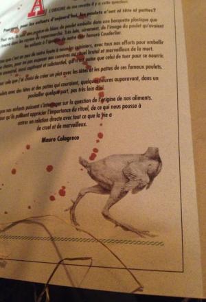 Photogallery






With 250thousand inhabitants, Gent (or Gand) is the third largest city in Belgium. With its canals and its laid back life, it competes with Bruges for the title most beautiful city in the Flanders 








The Sunday began at the Flemish Food Fest, a festival in which everyone was grilling all sorts of food. In the photo, the chef table with many of the chefs that were to be the protagonists of the Gelinaz! dinner








Colagreco, Redzepi and the kitchen-van. The location was kept secret until the beginning of the show, at around 7 pm








The two long tables set at the Icc in Gent. Three shifts: 1-8, 9-16, 17-24. We were so lucky we enjoyed them all








In the kitchen, works to dismember the chickens from Gent begin








"Even I don’t know what will happen tonight. And please remember: this is a performance, not a dinner", says Andrea Petrini, founder and curator of the event named after chef Fulvio Pieran-gelinaz and by Gorillaz, the temporary band that Blur’s Damon Albarn creates whenever he feels like it. The black sculpture underneath the Madonna is that of    Philippe Édouard Cauderlier (Antwerp, 1812-1887)








It all starts by quoting Kubrick and Eyes Wide Shot... Each dish is a song. And each of the three acts is separated by various artistic performances. In the dining room, men act as nothing is going on in front of their partners








First dish of the Gelinaz evening, Philippe Edouard Cauderlier’s Cold-hot chicken timbale, the original recipe from     1861. Roger Souvereyns of Scholteshof in Stevoort had the honour of performing it at the Icc in Gent








Inaki Aizpitarte     ’s Royal chicken kir, using all the ingredients in the original recipe. The wine is diluted in the chicken stock. The dish arrives together with     Wu Tang Clan’s rap








Anataoly Komm of Varvary in Moscow, lets us taste his Maki Roll behind the scenes








Komm’s Maki roll: chicken and vegetables wrapped in a turnip leaf. The sauce is made with walnuts, a Caucasian tradition








Agata Felluga ’s Lotus timbale. She’s the Italian sous chef at Chateaubriand in Paris, with a previous experience at Pascal Barbot’sAstrance. The dish is inspired by a Japanese sticky rice recipe, where the rice is cooked in a lotus leaf. Here, instead, there’s    Cauderlier’s chicken, together with miso, tamarind syrup, pork fat, soy sauce. A very complex dish.








Left, 32 year old Agata Felluga, born in Rome and adopted by the Ville Lumiére








Petter Nilsson’s Bread chicken, from the Gazzetta in Paris. It is made with all the cereals hens eat during their life: corn, hulled wheat, barley, rye and wheat. The photo of the bag is a portrait of the Danish chef’s creation








Massimo Bottura     is not in Gent, however, in a coup de theatre, his brother Paolo takes his place, here on the left with Alberto Buratti,     pastry-chef at Osteria Francescana. The chef from Modena explains in a video the reason behind his absence: "In Modena, his team is so finely     tuned that even my car-salesman brother can take my place", he jokes








Even in Bottura’s dish there’s no traditional chicken: it’s called Chicken, chicken, where are you? It is the re-interpretation     of the classic chicken salad, with a stock made with roasted chicken below, and a cotechino (cooked pork sausage) and agar-agar gelatine with very small dices of peas, carrots, potatoes, red and yellow peppers, onions, tomatoes... in the background, "What about the noise?" by    John Cage strikes us








Pea tendrils with chicken and mint aspic     by Blaine Wetzel, once a pupil of Redzepi, today back home in Lummi Island, a paradise in the middle of nowhere, in     Washington state. The tendrils are grilled. A great dish, with a super balance between smoke, balsamic and acid notes








Chia and chicken with tiger milk, turnips and coca leaves , that is to say "The chicken of Gent meets South America", a journey of the mind, from the Pacific ocean to the Andes to the Amazon forest led by Peruvian    Virgilio Martinez








Virgilio Martinez     at work with Alberto Buratti








Chicken liver, scallion with tarragon, turnip and toasted cauliflower stock by Basque Josean Alija








French-Spanish journalist Maria Canabal and Josean Martinez Alija








Poulet-mayo by Bertrand Grébaut of   Septime in Paris, a cold entrée with all the ingredients of the original recipe. In the background, Rufus Thomas ’s r 'n' b with "Do the funky chicken"








Reneè Redzepi has no doubt when it comes to which is the best part of the chicken: the skin. Half of the guest, as it turned out, agreed with him








Redzepi, on the left, explains his passion for chicken, discovered when he was a child in Macedonia. "I had to prepare this dish at home because it is fucking complicated"








Here it is: it’s not exactly chicken skin, but the “skin” made with a stock prepared using all the ingredients in Cauderlier’s recipe, removing the froth. A single, fantastic morsel, one of the many intervals that compose the first part of a dinner at Noma








We peek into the iPad of Italian Emilia Terragni who works for Phaidon in London, and is sitting at the table next to     ours, and we see a juicy preview: the triple format of Renè Redzepi’s next book, which will be out in November. It’s a sort of diary, an     intimate one, too, in which he explains how difficult dealing with the limelight is








The monumental “skyscrapers” of Six degrees of separations, Davide Scabin’s fantastic idea








In Scabin’s dish, there are 6 of the ingredients in the original recipe, but cooked separately, 6 "morsels" composed by: 1. Porto gelatine with carrot, pea and pea gelatine 2. Chicken mousse filled with livers and two pop corns to keep them firm 3. A pork jelly with tarragon vinegar 4. Cucumber roll with French beans and soy sauce jelly 5. Pork feet and tongue gelatine. And the 6th? Sorry, no response. On the left we find a light chicken royale served in a Martini glass








The Combal.Zero Trio, from Rivoli. In the background, the chosen music was Frank Zappa’s dystonic Bolero








Not a chicken     , in fact it is an oyster with a spicy tabbouleh with pork feet. An extraordinary dish by Daniel Patterson of Coi in San     Francisco. In the background, "Cool Thing", progressive rock by Sonic Youth








Chicken tea by Eneko Atxa. Cooked in infusion in the coffee machine, it includes chicken cut into pieces, carrots, onions, cauliflowers, French beans, baby carrots and edible flowers such as verbena








Basque Eneko Atxa and Chilean colleague Rodolfo Guzman, author of A pork that wanted to be a chicken, a tribute to Massimo Bottura. It’s a Disshert that is to say it is halfway between sweet dessert tones and the grilled ones of a main course








Tireless Mauro Colagreco





