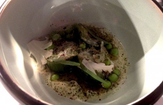 Photogallery






With 250thousand inhabitants, Gent (or Gand) is the third largest city in Belgium. With its canals and its laid back life, it competes with Bruges for the title most beautiful city in the Flanders 








The Sunday began at the Flemish Food Fest, a festival in which everyone was grilling all sorts of food. In the photo, the chef table with many of the chefs that were to be the protagonists of the Gelinaz! dinner








Colagreco, Redzepi and the kitchen-van. The location was kept secret until the beginning of the show, at around 7 pm








The two long tables set at the Icc in Gent. Three shifts: 1-8, 9-16, 17-24. We were so lucky we enjoyed them all








In the kitchen, works to dismember the chickens from Gent begin








"Even I don’t know what will happen tonight. And please remember: this is a performance, not a dinner", says Andrea Petrini, founder and curator of the event named after chef Fulvio Pieran-gelinaz and by Gorillaz, the temporary band that Blur’s Damon Albarn creates whenever he feels like it. The black sculpture underneath the Madonna is that of    Philippe Édouard Cauderlier (Antwerp, 1812-1887)








It all starts by quoting Kubrick and Eyes Wide Shot... Each dish is a song. And each of the three acts is separated by various artistic performances. In the dining room, men act as nothing is going on in front of their partners








First dish of the Gelinaz evening, Philippe Edouard Cauderlier’s Cold-hot chicken timbale, the original recipe from     1861. Roger Souvereyns of Scholteshof in Stevoort had the honour of performing it at the Icc in Gent








Inaki Aizpitarte     ’s Royal chicken kir, using all the ingredients in the original recipe. The wine is diluted in the chicken stock. The dish arrives together with     Wu Tang Clan’s rap








Anataoly Komm of Varvary in Moscow, lets us taste his Maki Roll behind the scenes








Komm’s Maki roll: chicken and vegetables wrapped in a turnip leaf. The sauce is made with walnuts, a Caucasian tradition








Agata Felluga ’s Lotus timbale. She’s the Italian sous chef at Chateaubriand in Paris, with a previous experience at Pascal Barbot’sAstrance. The dish is inspired by a Japanese sticky rice recipe, where the rice is cooked in a lotus leaf. Here, instead, there’s    Cauderlier’s chicken, together with miso, tamarind syrup, pork fat, soy sauce. A very complex dish.








Left, 32 year old Agata Felluga, born in Rome and adopted by the Ville Lumiére








Petter Nilsson’s Bread chicken, from the Gazzetta in Paris. It is made with all the cereals hens eat during their life: corn, hulled wheat, barley, rye and wheat. The photo of the bag is a portrait of the Danish chef’s creation








Massimo Bottura     is not in Gent, however, in a coup de theatre, his brother Paolo takes his place, here on the left with Alberto Buratti,     pastry-chef at Osteria Francescana. The chef from Modena explains in a video the reason behind his absence: "In Modena, his team is so finely     tuned that even my car-salesman brother can take my place", he jokes








Even in Bottura’s dish there’s no traditional chicken: it’s called Chicken, chicken, where are you? It is the re-interpretation     of the classic chicken salad, with a stock made with roasted chicken below, and a cotechino (cooked pork sausage) and agar-agar gelatine with very small dices of peas, carrots, potatoes, red and yellow peppers, onions, tomatoes... in the background, "What about the noise?" by    John Cage strikes us








Pea tendrils with chicken and mint aspic     by Blaine Wetzel, once a pupil of Redzepi, today back home in Lummi Island, a paradise in the middle of nowhere, in     Washington state. The tendrils are grilled. A great dish, with a super balance between smoke, balsamic and acid notes








Chia and chicken with tiger milk, turnips and coca leaves , that is to say "The chicken of Gent meets South America", a journey of the mind, from the Pacific ocean to the Andes to the Amazon forest led by Peruvian    Virgilio Martinez








Virgilio Martinez     at work with Alberto Buratti








Chicken liver, scallion with tarragon, turnip and toasted cauliflower stock by Basque Josean Alija








French-Spanish journalist Maria Canabal and Josean Martinez Alija








Poulet-mayo by Bertrand Grébaut of   Septime in Paris, a cold entrée with all the ingredients of the original recipe. In the background, Rufus Thomas ’s r 'n' b with "Do the funky chicken"








Reneè Redzepi has no doubt when it comes to which is the best part of the chicken: the skin. Half of the guest, as it turned out, agreed with him








Redzepi, on the left, explains his passion for chicken, discovered when he was a child in Macedonia. "I had to prepare this dish at home because it is fucking complicated"








Here it is: it’s not exactly chicken skin, but the “skin” made with a stock prepared using all the ingredients in Cauderlier’s recipe, removing the froth. A single, fantastic morsel, one of the many intervals that compose the first part of a dinner at Noma








We peek into the iPad of Italian Emilia Terragni who works for Phaidon in London, and is sitting at the table next to     ours, and we see a juicy preview: the triple format of Renè Redzepi’s next book, which will be out in November. It’s a sort of diary, an     intimate one, too, in which he explains how difficult dealing with the limelight is








The monumental “skyscrapers” of Six degrees of separations, Davide Scabin’s fantastic idea








In Scabin’s dish, there are 6 of the ingredients in the original recipe, but cooked separately, 6 "morsels" composed by: 1. Porto gelatine with carrot, pea and pea gelatine 2. Chicken mousse filled with livers and two pop corns to keep them firm 3. A pork jelly with tarragon vinegar 4. Cucumber roll with French beans and soy sauce jelly 5. Pork feet and tongue gelatine. And the 6th? Sorry, no response. On the left we find a light chicken royale served in a Martini glass








The Combal.Zero Trio, from Rivoli. In the background, the chosen music was Frank Zappa’s dystonic Bolero








Not a chicken     , in fact it is an oyster with a spicy tabbouleh with pork feet. An extraordinary dish by Daniel Patterson of Coi in San     Francisco. In the background, "Cool Thing", progressive rock by Sonic Youth








Chicken tea by Eneko Atxa. Cooked in infusion in the coffee machine, it includes chicken cut into pieces, carrots, onions, cauliflowers, French beans, baby carrots and edible flowers such as verbena








Basque Eneko Atxa and Chilean colleague Rodolfo Guzman, author of A pork that wanted to be a chicken, a tribute to Massimo Bottura. It’s a Disshert that is to say it is halfway between sweet dessert tones and the grilled ones of a main course








Tireless Mauro Colagreco








His dish is called The chicken that lost its mind (head) and the idea comes from a reflection: why are the children of today always served headless and legless chicken?" I decided to use these ingredients, so as to let today’s kids understand chicken as a whole, hens that are alive and free to run. A stimuli for children to question the origin of our food. Colagreco is soon to become a dad








Colagreco’s dish (forgive the light, which is increasingly low, just like the lucidity of the author, after the seventh hour of this dinner-event...)








It’s a good thing that the body performers are keeping us awake between one course and the other





