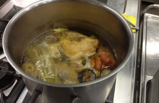 Photogallery






 
Modena’s colonnades, 186 thousand inhabitants and 3 restaurants with at least one Michelin star: Hostaria del Mare (1), Erba del Re (1) and Osteria Francescana (3 stars), our destination
 








Yellow and red tones prevail








The city still bears the signs of the May 2012 earthquake. On May 4th 2013, the day of our visit, a 3.8 magnitude earthquake was registered













By chance, Giuseppe Palmieri, maître and sommelier, appears from the grey door








Palmieri, 38, born in Matera. His first service in Francescana was on September 12th 2000








The old entrance to the restaurant, at number 24 in Via della Stella - as on the opening in 1995. It changed in September 2012: today you enter from number 22. Funnily enough, Google Maps is still set on the old entrance








The present entrance doors








Let’s start








After the latest renovations, the transit areas inside the Osteria appear as a contemporary art gallery








Mario Schifano’s world map








"Tourists", Maurizio Cattelan’s famous pigeons








Underneath the pigeons, Gavin Turk’s “Trashbag”








Three rooms, 12 tables, between 20 to 35 guests. 40% guests are Italian








Every table is illuminated by Davide Groppi’s Sampei lamp: if tables are moved, light follows








Francescana receives 150 reservations every day. But it also suffers from clients not showing up: on average, one table every week is booked but then guests don’t come








Right behind the kitchen, there’s the prêt-à-porter cellar








"In the central cellar, we only keep great vintages and larger bottles of what we consider to be great wines", Beppe Palmieri explains








1,600 wines are listed at Osteria Francescana, with a deep wine list which includes different vintages of the same wine








"A true celebration of wine "








The Ferrari coat, hanging in the cellar: Maranello is only 17 km away from Modena








Jean Todt, Michael Schumacher, Fernando Alonso: Ferrari’s “prancing horse” is at home in Via Stella








Gabrio Bini’s wines, from Pantelleria, a real fetish for Palmieri













Hanging from the ceiling, a nice selection of cured meats from Emilia








Bread made with mother yeast, the premise to a journey which will alternate great classics with very contemporary dishes








Massimo Bottura. Fifty years old last September, he is chef since 1986, the year of Trattoria del Campazzo in Nonantola. His first masters: Lidia Cristoni and Georges Cogny








He’s glowing: a few days ago his restaurant climbed, for the first time, onto the podium of the World's 50Best, a prize that is acquiring an increasing weight and authority. "The thing that makes me the happiest", he says, "is not so much the third place, but the fact that we’ve been in the highest positions for a few years now". True: 13th in 2009, 6th in 2010, 4th in 2011, 5th in 2012, 3rd in 2013








The now famous grey New Balance 993, a real emblem for the chef, friend of Jason Weis, president of the company in Massachusetts. The insole, however, is local: "In Emilia the sector is state-of-the-art", he says








"Are we ready?"








Almond granita with capers, bergamot and coffee cream 
Bottura and Palmieri’s journey across Italy starts from the bottom. And sails off from the Sicilian inland, with a classic granita which in Modena crumbles Adria-style, the wall that divides sweet from savoury, using the picklock of bitterness: Pantelleria capers, wild oregano but also bergamot, a coffee concentrate and vanilla scented salt. To pair with the first part of the meal, Sorriso di Cielo malvasia dei colli piacentini








Mediterranean Macaroon 
Next to the granita, two peculiar macaroons: the first is made with minced anchovies and sardines, the second with oysters and seaweeds. This is a classic scheme in Bottura’scuisine: his ironic turning the order of the dishes, from starter to dessert, upside down, and using popular raw materials instead of ingredients that are emblematic of élite cuisine. «While feet are sinking in the ground, the head is free to move everywhere», is one of his most famous quotes








Tempura of freshwater aulla with carpione ice-cream
Carpione ice-cream on a tempura of freshwater aulla – these fish are similar and slightly bigger than whitebait. The tempura is made by quickly placing the cold batter in boiling oil








Bread and croissants








Grissini








Baccalà Mare Nostrum 
We move up the Tyrrhenian sea to find this salted codfish cooked at low temperature and then seasoned with a touch of Naples and the Amalfi coast, that is to say with an emulsion made with hot oil with tomato vegetal liquid, olives, the zest of Sorrento’s super lemons and some anchovy colatura. These aromas crack with the scented bread on top








40 year old Denis Bretta explains the dishes as if from a book. Once at Restaurant Fini in Modena, for the past year and a half he’s been the manager responsible for the service in the restaurant. But don’t ask Palmieri to explain his role, as he’s abolished all hierarchies: "In our restaurant there are no commis or chef de rang. At a time when titles are so abused, I prefer for us to be all colleagues. All waiters."








How to burn sardines in three days 
Another journey, another horizon, the Adriatic Sea between Romagna and Ancona. A new camouflaged expression: these are not sardines (and they aren’t burnt either) but they are small sea-rock mullet, marinated for 3 days, then seared on one side on a grill, and filled like a sandwich with some (very sweet) scampi cream, and covered with vegetable ashes, aromatic herbs and lemon zest. “I wanted to make fun of the Marche-Romagna habit of grilling everything”, the chef says, “with lemon, garlic and parsley always added later to fix everything”









Rice, between fresh and sea water 
Recalling the Po estuary with freshwater and brackish sensations. The freshwater flavours cover the surface of the oyster which prevails on the river bed. And in the end, catfish, carp, vegetable chlorophyll and carpione win once again








 
A journey to Modena: Adriatic eel, polenta, Campanine apple jelly and saba
Another fluvial odyssey, presented for the first time at Identità Milano in 2011. The Adriatic eel travels across Veneto (with the polenta cream), Mantua (the Campanine apple jelly), the countryside of Modena (with the Saba lacquering, that is to say the mother of Aceto Balsamico) and stops in the centre of Modena (blackened powdered onion, a mimesis of the town’s canals)
 








Normandy
That is to say pre-salè lamb (hanging for 20 days) with an emulsion of oyster water, fresh seaweeds and caviar. On top, a green apple granita that recalls cider. “This is our tribute to Normandy”, Bretta says, “in Modena there are no enchanted beaches or breath-taking mountain tops. From Via Stella you can’t even see the Torre Ghirlandina. What guides us is the persistant strength of ideas, woven into the culture and into memories”








Giovanni Boroni’s Genziana from Trentino. A brilliant idea by Palmieri that acts as a bridge between the two dishes, Normandy (previous picture) and Think Green (next one). This distillate plays an immediate contrast with the sea-character of the first dish: "To me, harmony is what is left after a confrontation", B.P. says. And the confrontation is followed by the thought that spurs from the following match: water is added to the Genziana and the palate surprisingly longs to gulp it all. This is the perfect vehicle for the aromas of the genziana and "gives length" to the minerality of the wild herbs. "This serves to recall water, our true source of richness". Brilliant








Think Green
Vegetal chlorophyll, asparagus tops, pea cream, mushrooms, truffle, flowers, aromatic herbs and Parmigiano Reggiano curd. The idea of this dish came after observing the biological cycle of grazing cows, 4 seasons that sum up all of life. “This is what the cow eats, and what it returns to us, thanks to an extraordinary milk”, Bottura adds








Five ages of Parmigiano Reggiano 
A great classic from 1996, "when the textures in fact were 3", Palmieri points out. Today they are 5: 4 month ageing cream, 30 month demi-soufflè, 36 month mousse, 40 month crispy wafer, on top, “air” of 50 month Parmesan. (photo by Le Saucier)








A compression of pasta and beans 
Another great classic, this is a journey across Bottura’s experiences in the kitchen: Creme royal with pork rind, beans and foie gras (French tradition), rosemary air (the Spanish vanguard) and Parmesan crust (the Emilian essence) used instead of pasta. “This is a dish based on evolution, not revolution. I compressed my grandmother between Alain Ducasse and Ferran Adrià”








Snails under the grapevines 
Snails, aromatic chlorophyll on a bed of wild vegetables and herbs, with mushrooms, truffle and bulbs. After the cow’s life cycle, here comes that of the snail. "Once again, we’re chewing the territory: the best snails slither in the vineyards, among mineral, sapid and acid aromas"








A Frenchman’s dream of making pasta like an Italian 
Or, Ravioli with leeks, foie gras and truffle. We covered this in detail in Identità di Pasta issue number 27








Damijan Podversic’s Ribolla Gialla, a great wine by a wine producer from Gorizia inspired by Josko Gravner. It will support the following dish, without concealing it








A sharp knife is only served now. Another sign of the “allergy” to lengthy chewing that characterises most of contemporary high cuisine








Pigeon hunt 
And over to Bretta: "This is served in a balsamic sauce made with beetroots, which recalls blood. The salad is made with fake leaves, made by cutting out some tubers using some small stamps. These are then compressed in a vacuum with different types of vinegar. The horseradish is grated a few seconds before service, to give some velocity to the pigeon". Irony wins, since "pigeons are not hunted". The bird supplier is Franco Cazzamali from Cremona








Before the dessert, a trip to the restroom: vegetal notes prevail here too





