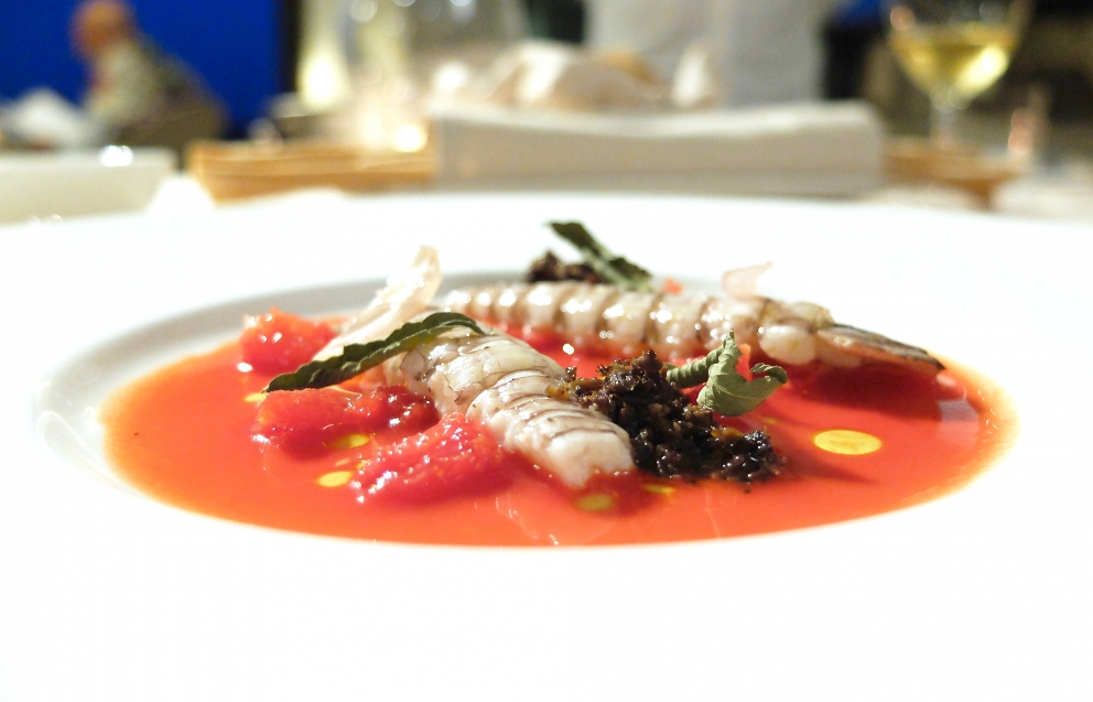 Galleria fotografica






Sulla destra, Spugna di pistacchio salato di Niko Romito (foto Tanio Liotta). Romito sarà relatore a Identità Milano









Pane, burro e alici di Yoji Tokuyoshi (foto Tanio Liotta)









Gli appetizer a base di pollo di Andrea Ribaldone, che sarà relatore a Identità Milano






