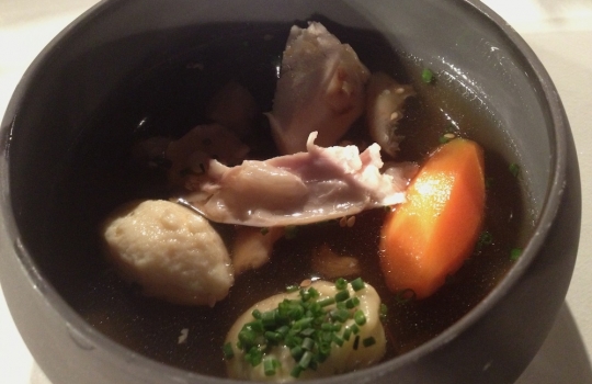 Photogallery






With 250thousand inhabitants, Gent (or Gand) is the third largest city in Belgium. With its canals and its laid back life, it competes with Bruges for the title most beautiful city in the Flanders 








The Sunday began at the Flemish Food Fest, a festival in which everyone was grilling all sorts of food. In the photo, the chef table with many of the chefs that were to be the protagonists of the Gelinaz! dinner








Colagreco, Redzepi and the kitchen-van. The location was kept secret until the beginning of the show, at around 7 pm








The two long tables set at the Icc in Gent. Three shifts: 1-8, 9-16, 17-24. We were so lucky we enjoyed them all








In the kitchen, works to dismember the chickens from Gent begin








"Even I don’t know what will happen tonight. And please remember: this is a performance, not a dinner", says Andrea Petrini, founder and curator of the event named after chef Fulvio Pieran-gelinaz and by Gorillaz, the temporary band that Blur’s Damon Albarn creates whenever he feels like it. The black sculpture underneath the Madonna is that of    Philippe Édouard Cauderlier (Antwerp, 1812-1887)








It all starts by quoting Kubrick and Eyes Wide Shot... Each dish is a song. And each of the three acts is separated by various artistic performances. In the dining room, men act as nothing is going on in front of their partners








First dish of the Gelinaz evening, Philippe Edouard Cauderlier’s Cold-hot chicken timbale, the original recipe from     1861. Roger Souvereyns of Scholteshof in Stevoort had the honour of performing it at the Icc in Gent








Inaki Aizpitarte     ’s Royal chicken kir, using all the ingredients in the original recipe. The wine is diluted in the chicken stock. The dish arrives together with     Wu Tang Clan’s rap








Anataoly Komm of Varvary in Moscow, lets us taste his Maki Roll behind the scenes








Komm’s Maki roll: chicken and vegetables wrapped in a turnip leaf. The sauce is made with walnuts, a Caucasian tradition








Agata Felluga ’s Lotus timbale. She’s the Italian sous chef at Chateaubriand in Paris, with a previous experience at Pascal Barbot’sAstrance. The dish is inspired by a Japanese sticky rice recipe, where the rice is cooked in a lotus leaf. Here, instead, there’s    Cauderlier’s chicken, together with miso, tamarind syrup, pork fat, soy sauce. A very complex dish.








Left, 32 year old Agata Felluga, born in Rome and adopted by the Ville Lumiére








Petter Nilsson’s Bread chicken, from the Gazzetta in Paris. It is made with all the cereals hens eat during their life: corn, hulled wheat, barley, rye and wheat. The photo of the bag is a portrait of the Danish chef’s creation








Massimo Bottura     is not in Gent, however, in a coup de theatre, his brother Paolo takes his place, here on the left with Alberto Buratti,     pastry-chef at Osteria Francescana. The chef from Modena explains in a video the reason behind his absence: "In Modena, his team is so finely     tuned that even my car-salesman brother can take my place", he jokes








Even in Bottura’s dish there’s no traditional chicken: it’s called Chicken, chicken, where are you? It is the re-interpretation     of the classic chicken salad, with a stock made with roasted chicken below, and a cotechino (cooked pork sausage) and agar-agar gelatine with very small dices of peas, carrots, potatoes, red and yellow peppers, onions, tomatoes... in the background, "What about the noise?" by    John Cage strikes us








Pea tendrils with chicken and mint aspic     by Blaine Wetzel, once a pupil of Redzepi, today back home in Lummi Island, a paradise in the middle of nowhere, in     Washington state. The tendrils are grilled. A great dish, with a super balance between smoke, balsamic and acid notes








Chia and chicken with tiger milk, turnips and coca leaves , that is to say "The chicken of Gent meets South America", a journey of the mind, from the Pacific ocean to the Andes to the Amazon forest led by Peruvian    Virgilio Martinez








Virgilio Martinez     at work with Alberto Buratti








Chicken liver, scallion with tarragon, turnip and toasted cauliflower stock by Basque Josean Alija








French-Spanish journalist Maria Canabal and Josean Martinez Alija








Poulet-mayo by Bertrand Grébaut of   Septime in Paris, a cold entrée with all the ingredients of the original recipe. In the background, Rufus Thomas ’s r 'n' b with "Do the funky chicken"








Reneè Redzepi has no doubt when it comes to which is the best part of the chicken: the skin. Half of the guest, as it turned out, agreed with him








Redzepi, on the left, explains his passion for chicken, discovered when he was a child in Macedonia. "I had to prepare this dish at home because it is fucking complicated"








Here it is: it’s not exactly chicken skin, but the “skin” made with a stock prepared using all the ingredients in Cauderlier’s recipe, removing the froth. A single, fantastic morsel, one of the many intervals that compose the first part of a dinner at Noma








We peek into the iPad of Italian Emilia Terragni who works for Phaidon in London, and is sitting at the table next to     ours, and we see a juicy preview: the triple format of Renè Redzepi’s next book, which will be out in November. It’s a sort of diary, an     intimate one, too, in which he explains how difficult dealing with the limelight is








The monumental “skyscrapers” of Six degrees of separations, Davide Scabin’s fantastic idea








In Scabin’s dish, there are 6 of the ingredients in the original recipe, but cooked separately, 6 "morsels" composed by: 1. Porto gelatine with carrot, pea and pea gelatine 2. Chicken mousse filled with livers and two pop corns to keep them firm 3. A pork jelly with tarragon vinegar 4. Cucumber roll with French beans and soy sauce jelly 5. Pork feet and tongue gelatine. And the 6th? Sorry, no response. On the left we find a light chicken royale served in a Martini glass








The Combal.Zero Trio, from Rivoli. In the background, the chosen music was Frank Zappa’s dystonic Bolero








Not a chicken     , in fact it is an oyster with a spicy tabbouleh with pork feet. An extraordinary dish by Daniel Patterson of Coi in San     Francisco. In the background, "Cool Thing", progressive rock by Sonic Youth








Chicken tea by Eneko Atxa. Cooked in infusion in the coffee machine, it includes chicken cut into pieces, carrots, onions, cauliflowers, French beans, baby carrots and edible flowers such as verbena








Basque Eneko Atxa and Chilean colleague Rodolfo Guzman, author of A pork that wanted to be a chicken, a tribute to Massimo Bottura. It’s a Disshert that is to say it is halfway between sweet dessert tones and the grilled ones of a main course








Tireless Mauro Colagreco








His dish is called The chicken that lost its mind (head) and the idea comes from a reflection: why are the children of today always served headless and legless chicken?" I decided to use these ingredients, so as to let today’s kids understand chicken as a whole, hens that are alive and free to run. A stimuli for children to question the origin of our food. Colagreco is soon to become a dad








Colagreco’s dish (forgive the light, which is increasingly low, just like the lucidity of the author, after the seventh hour of this dinner-event...)








It’s a good thing that the body performers are keeping us awake between one course and the other








The chicken from where I come from isn’t very good, is Australian Ben Shewry’s joke: "To be honest", he explains, "I hate cooking chicken but people always ask me to prepare it because my country is the second largest consumer of chicken in the world, after Brazil". In the dish, French bean oil and dehydrated chicken sauce








Danny Bowien, a nice and extravagant Chinese-American chef working at Mission Street Chinese, increasingly popular on both coasts: he’s opened in San Francisco and New York





