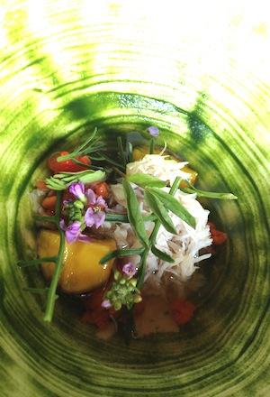 Galleria fotografica






In cammino verso il Noma. Il ristorante è al piano terra del palazzone più a sinistra. Per arrivarci dalla popolare insenatura di Nyhavn (il punto da cui è scattata la foto), occorre fare un bel giro. Ma si notano i lavori per la costruzione di un ponte. Che condurrà dritto all'insegna








Altra prospettiva sul Noma da Nyhavn. Il ristorante galleggia sulla Christianshavn, una delle tante isole artificiali che compongono Copenhagen








Di là del fiume, sulla lunga via che conduce allo spiazzo del Noma








Uno scenario molto tranquillo, di case pastello. Il silenzio è perché vanno tutti in bici













Al massimo si sente rombare qualche scafo








Il vascello davanti al Noma. Oltre a quella danese, sventolano le bandiere di Isole Far Oer e Groenlandia: le loro ambasciate sono nello stesso palazzo del ristorante. Coerenza nordica








Il retro del ristorante. L'80% delle 80 persone che lavorano al Noma viene a lavorare in bici, chef incluso








Dietro al ristorante, un'iscrizione ricorda i passeggeri scomparsi a bordo della danese Hans Hedtoft. Il transatlantico si scontrò il 30 gennaio 1959 contrò un iceberg in Groenlandia. Fu ritrovata solo una cintura di sicurezza
 








L'ingresso del ristorante, al civico 93 di Strandgade








La vista, ingresso alle spalle








Tra l'ingresso e la cucina a vista, spicca un corner di decoro simil-giapponese. A sinistra s'intravede Noma, time and place in Nordic Cuisine, edizioni Phaidon, un testo fondamentale per approfondire tutti i rivoli del Redzepi-mondo. La versione italiana si ordina qui








Una pianta di piccoli agrumi orla la cucina a vista








La porta d'ingresso vista dalla cucina








Le sedie, molto comode, sono anni Sessanta con schienali foderati di pelle di pecora, alcune più morbide di altre








I tavoli sono ampi e senza tovaglie. Attorno prevale il grigio e i colori rustici, sulle travi in legno del soffitto ma anche sulle divise dei ragazzi di sala








La finestra accanto al nostro tavolo








E' lo chef Rene Redzepi a introdurci al pasto: in un vaso di fiori danesi, l'unico pendaglio commestibile è una sorta di carta musica croccante (flatbread) di farina di malto all'aroma di ginepro. Nel piattino in basso, una deliziosa crème fraîche acida per intingerlo








Il flatbread è quello che svetta. "Ma se ci tenete, provate a mangiare anche i fiori", scherza Redzepi. Il cuoco scompare nelle segrete del Noma. Lo ritroveremo solo alla fine del pasto








Tutti i 14 appetizer si mangeranno con le mani. Unica posata, il coltello per tirar su e leccare la crème fraîche da sola (da fare quando tutti gli altri clienti son distratti, però)








Moss and Cep: Muschio di renna con polvere di funghi porcini. E' il corpo bianco, molto saporito ed evanescente, da intingere anch'esso nella crème fraîche
 








Crispy pork skin and black currant: Pelle di maiale croccante e ribes nero, lo strato più esterno. Aspro e croccante








Il ribes nero non ci lascerà prima di molto tempo








Blue mussels and celery: cozze e sedano. Solo due sono quelle buone








La parte inferiore del guscio è commestibile (ancora farina di malto)








Il quinto appetizer è nascosto in una deliziosa scatola di biscotti in latta della tradizione danese (chi non ricorda i Danish butter cookies?)








Cinque tondini, ma solo due "interessanti"








Si chiamano Cheese cookies, rocket and stems, letteralmente Biscotti al formaggio, ruchetta e gambi di erbe aromatiche, un felice snack potenzialmente riproducibile nei nord e nei sud del mondo








Appetizer #6: Potato and duck liver, Patate e fegato d'anatra: le patate croccanti sono in due strati e a mo' di sandwich racchiudono la mousse di fegato. La spolverata è di funghi trombette dei morti, disidratati e polverizzati, una tecnica che troveremo frequentemente








Dried carrot and sorrel, Carote grigliate a fuoco lento per 14 ore, disidratate e servite su polvere di fieno. Si intingono nell'emulsione di acetosella accanto. Un grande piatto perché di inattesa, energica acidità








Ottava entrée: Caramelized milk and cod liver, Biscotto di latte caramellato e fegato di merluzzo, quest'ultimo ghiacciato e pulito. Il secondo dona un aroma molto strong, che domina sul biscotto croccante. Per palati muscolari








Le uova dentro l'uovo








Pickled and smoked quails eggs, Uova di quaglia sbollentate, marinate e affumicate, un classico del Noma. Il tuorlo è completamente liquido








Col Veal fibres and söl, Filamenti di vitello e söl, decimo appetizer, entra in gioco per la prima volta un'alga di mare. E' il söl, appunto, dulse in inglese, Palmaria palmata nella tassonomia scientifica, un'alga rossa incastrata nei filamenti di vitello precedentemente tagliati sottili e poi fritti. Curioso l'impiatto a nido di ingredienti che alla fine incastrano terra e mare








Herb Toast and smoked cod roe, Toast alle erbe e uova di merluzzo affumicato, un'altra grandiosa tapa nordica da far su in due bocconi. Se non ricordiamo male, lo strato superiore è brodo di fegato d'anatra disidratato








Radish, soil and grass, Rapanello, "suolo" ed erba, un altro grande classico del Noma, un paesaggio commestibile di chiara genesi basca-adrianesca, molto replicato negli anni. Carote baby e rapanelli sono interrati in un "suolo" che è una crema di farina di malto con nocciole disidratate. Sotto ancora, uno yogurt di erbe. Finite le verdure, abbiamo chiesto dei cucchiaini per ripulire il suolo








Una foto (di spreadbutter) chiarisce meglio il contenuto del vasetto








Æbleskiver e muikku, penultimo appetizer, di concezione piuttosto recente. Un'antica tradizione dolce danese (Æbleskiver significa "piccoli pezzi di mela" ma la mela qui non c'è) è presentata in versione salata. Code e teste dei muikku, sorta di aringhe baby, sono infilzate in due bigné dall'impasto molto morbido con del ripieno di cetriolo marinato, ben riconoscibile al palato. L'aspetto dispone il cliente alla sfida ma la sua bizzarria visiva si scioglie presto in due bocconi morbidi, eleganti e deliziosi








Ultimo di 14 appetizer: Sorrel leaf and cricket paste, Foglia di acetosella (leggermente piccante) con pasta di grillo. Sì, proprio l'insetto dei prati, qui in consistenza di crema, inserita nel gambo dell'acetosella. Mettendo a fermentare grilli e orzo fermentato, Redzepi ha ottenuto una sorta di garum molto interessante, simile alla soia. Completa il piatto in foto, una granita di nasturzio ghiacciato








E il vino? Non producendo la Danimarca nettari di rilievo, è forse il capitolo meno allettante del Noma. La carta è un trionfo di vini ottenuti in climi freddi: francesi, tedeschi o austriaci soprattutto. Vini di acidità spinta che si combinano bene con le prevalenti acidità dei piatti. Le persone inquadrate nella foto hanno optato per il pairing coi succhi di frutta, quelli sì interessanti e autoctoni: il percorso prevede 7-8 succhi tra cui carote e ginepro, sedano e sedanorapa, cetriolo, eccetera. E i vini italiani? Pochi e tutti rossi, soprattutto di produttori di nebbiolo del Piemonte. "Ma li chiedono solo i norvegesi", ci raccontano








Terminati appetizer e main courses, sbirciamo i lavori in cucina. In primo piano, Samuel Nutter, sous chef inglese








Al centro, riconosciamo Matthew Orlando di San Diego, 35 anni e da 4 e mezzo head chef del Noma. Più tardi ci rivelerà che entro un paio d'anni aprirà il suo ristorante a Copenhagen. "E Renè che ne pensa?", chiediamo. "E' proprio lui a incoraggiarci a metterci in proprio", risponde Orlando. Vero, chiedere anche a Christian Puglisi








Ancora Orlando ci spiegherà che, tra sala, cucina, preparazioni e laboratorio, il Noma arriva a impiegare dall'alba a mezzanotte fino a 80 persone








La cucina prevede 7 comparti: il caldo, il freddo, la pasticceria, gli snack, produzione e mise-en-place, le preparazioni della squadra del mattino e la ricerca (su quest'ultima torneremo più avanti). Gli stagisti scelgono di lavorarci, sapendo di non essere pagati. Redzepi riceve un centinaio di curricula a settimana








Torniamo a tavola e troviamo nuove posate: rami appuntiti di sambuco








Servono a infilzare il primo delle portate "serie", Potato and snails, patate e lumache, servito in due piatti. Il primo è una terrina (rovente) di piccole deliziose patate affumicate e semiaffogate in una salsa al burro dolce e al tavolo spolverate con sale proprio di sambuco. Accanto, piccoli ceppi d'albero affumicati








Accanto, l'altra metà del piatto da infilzare coi bastoncini di sambuco: lumache glassate nel loro succo con burro dolce, olio al prezzemolo ed emulsione di piselli fermentati








Dopo 15 portate arrivano le posate. "Si torna alla civiltà", scherza il ragazzo di sala








...e arriva pure il pane, nascosto in una stoffa soffice con accanto due ciotoline che contengono burro da latte di capra e burro di grasso e crumble di maiale. Colesterolemici, vade retro








Solleviamo la stoffa: il pane è una pagnotta di lievito naturale di grano locale. La crosta è super-fragrante e il cuore molto sofficie e poroso








Cooked fava beans and beach herbs, Fave stufate gentilmente ed "erbe di spiaggia" (che poi sono diversi tipi di alghe di mare). Le fave sono fantastiche nella loro compattezza inaspettatamente dolce








Con la terza portata del ciclo "serio" veniamo ai ragazzi di sala: sono tutti molto professionali ma anche rilassati. Tra i 30 e i 40 anni, molti tatuati, ruotano di continuo al nostro tavolo: una trentina dei piatti sono stati serviti e illustrati da 10 camerieri diversi, molti dei quali cuochi dei livelli più alti della gerarchia. Il ragazzo in foto che ci serve Berries and cucumber, Bacche e cetrioli, si chiama Beau Clugston, è australiano e da poche ore è un nuovo sous-chef del Noma








Ai frutti di bosco e insalata di cetrioli si unisce del succo di camomilla...








...et voilà





