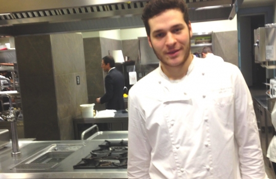 Photogallery






 
Modena’s colonnades, 186 thousand inhabitants and 3 restaurants with at least one Michelin star: Hostaria del Mare (1), Erba del Re (1) and Osteria Francescana (3 stars), our destination
 








Yellow and red tones prevail








The city still bears the signs of the May 2012 earthquake. On May 4th 2013, the day of our visit, a 3.8 magnitude earthquake was registered













By chance, Giuseppe Palmieri, maître and sommelier, appears from the grey door








Palmieri, 38, born in Matera. His first service in Francescana was on September 12th 2000








The old entrance to the restaurant, at number 24 in Via della Stella - as on the opening in 1995. It changed in September 2012: today you enter from number 22. Funnily enough, Google Maps is still set on the old entrance








The present entrance doors








Let’s start








After the latest renovations, the transit areas inside the Osteria appear as a contemporary art gallery








Mario Schifano’s world map








"Tourists", Maurizio Cattelan’s famous pigeons








Underneath the pigeons, Gavin Turk’s “Trashbag”








Three rooms, 12 tables, between 20 to 35 guests. 40% guests are Italian








Every table is illuminated by Davide Groppi’s Sampei lamp: if tables are moved, light follows








Francescana receives 150 reservations every day. But it also suffers from clients not showing up: on average, one table every week is booked but then guests don’t come








Right behind the kitchen, there’s the prêt-à-porter cellar








"In the central cellar, we only keep great vintages and larger bottles of what we consider to be great wines", Beppe Palmieri explains








1,600 wines are listed at Osteria Francescana, with a deep wine list which includes different vintages of the same wine








"A true celebration of wine "








The Ferrari coat, hanging in the cellar: Maranello is only 17 km away from Modena








Jean Todt, Michael Schumacher, Fernando Alonso: Ferrari’s “prancing horse” is at home in Via Stella








Gabrio Bini’s wines, from Pantelleria, a real fetish for Palmieri













Hanging from the ceiling, a nice selection of cured meats from Emilia








Bread made with mother yeast, the premise to a journey which will alternate great classics with very contemporary dishes








Massimo Bottura. Fifty years old last September, he is chef since 1986, the year of Trattoria del Campazzo in Nonantola. His first masters: Lidia Cristoni and Georges Cogny








He’s glowing: a few days ago his restaurant climbed, for the first time, onto the podium of the World's 50Best, a prize that is acquiring an increasing weight and authority. "The thing that makes me the happiest", he says, "is not so much the third place, but the fact that we’ve been in the highest positions for a few years now". True: 13th in 2009, 6th in 2010, 4th in 2011, 5th in 2012, 3rd in 2013








The now famous grey New Balance 993, a real emblem for the chef, friend of Jason Weis, president of the company in Massachusetts. The insole, however, is local: "In Emilia the sector is state-of-the-art", he says








"Are we ready?"








Almond granita with capers, bergamot and coffee cream 
Bottura and Palmieri’s journey across Italy starts from the bottom. And sails off from the Sicilian inland, with a classic granita which in Modena crumbles Adria-style, the wall that divides sweet from savoury, using the picklock of bitterness: Pantelleria capers, wild oregano but also bergamot, a coffee concentrate and vanilla scented salt. To pair with the first part of the meal, Sorriso di Cielo malvasia dei colli piacentini








Mediterranean Macaroon 
Next to the granita, two peculiar macaroons: the first is made with minced anchovies and sardines, the second with oysters and seaweeds. This is a classic scheme in Bottura’scuisine: his ironic turning the order of the dishes, from starter to dessert, upside down, and using popular raw materials instead of ingredients that are emblematic of élite cuisine. «While feet are sinking in the ground, the head is free to move everywhere», is one of his most famous quotes








Tempura of freshwater aulla with carpione ice-cream
Carpione ice-cream on a tempura of freshwater aulla – these fish are similar and slightly bigger than whitebait. The tempura is made by quickly placing the cold batter in boiling oil








Bread and croissants








Grissini








Baccalà Mare Nostrum 
We move up the Tyrrhenian sea to find this salted codfish cooked at low temperature and then seasoned with a touch of Naples and the Amalfi coast, that is to say with an emulsion made with hot oil with tomato vegetal liquid, olives, the zest of Sorrento’s super lemons and some anchovy colatura. These aromas crack with the scented bread on top








40 year old Denis Bretta explains the dishes as if from a book. Once at Restaurant Fini in Modena, for the past year and a half he’s been the manager responsible for the service in the restaurant. But don’t ask Palmieri to explain his role, as he’s abolished all hierarchies: "In our restaurant there are no commis or chef de rang. At a time when titles are so abused, I prefer for us to be all colleagues. All waiters."








How to burn sardines in three days 
Another journey, another horizon, the Adriatic Sea between Romagna and Ancona. A new camouflaged expression: these are not sardines (and they aren’t burnt either) but they are small sea-rock mullet, marinated for 3 days, then seared on one side on a grill, and filled like a sandwich with some (very sweet) scampi cream, and covered with vegetable ashes, aromatic herbs and lemon zest. “I wanted to make fun of the Marche-Romagna habit of grilling everything”, the chef says, “with lemon, garlic and parsley always added later to fix everything”









Rice, between fresh and sea water 
Recalling the Po estuary with freshwater and brackish sensations. The freshwater flavours cover the surface of the oyster which prevails on the river bed. And in the end, catfish, carp, vegetable chlorophyll and carpione win once again








 
A journey to Modena: Adriatic eel, polenta, Campanine apple jelly and saba
Another fluvial odyssey, presented for the first time at Identità Milano in 2011. The Adriatic eel travels across Veneto (with the polenta cream), Mantua (the Campanine apple jelly), the countryside of Modena (with the Saba lacquering, that is to say the mother of Aceto Balsamico) and stops in the centre of Modena (blackened powdered onion, a mimesis of the town’s canals)
 








Normandy
That is to say pre-salè lamb (hanging for 20 days) with an emulsion of oyster water, fresh seaweeds and caviar. On top, a green apple granita that recalls cider. “This is our tribute to Normandy”, Bretta says, “in Modena there are no enchanted beaches or breath-taking mountain tops. From Via Stella you can’t even see the Torre Ghirlandina. What guides us is the persistant strength of ideas, woven into the culture and into memories”








Giovanni Boroni’s Genziana from Trentino. A brilliant idea by Palmieri that acts as a bridge between the two dishes, Normandy (previous picture) and Think Green (next one). This distillate plays an immediate contrast with the sea-character of the first dish: "To me, harmony is what is left after a confrontation", B.P. says. And the confrontation is followed by the thought that spurs from the following match: water is added to the Genziana and the palate surprisingly longs to gulp it all. This is the perfect vehicle for the aromas of the genziana and "gives length" to the minerality of the wild herbs. "This serves to recall water, our true source of richness". Brilliant








Think Green
Vegetal chlorophyll, asparagus tops, pea cream, mushrooms, truffle, flowers, aromatic herbs and Parmigiano Reggiano curd. The idea of this dish came after observing the biological cycle of grazing cows, 4 seasons that sum up all of life. “This is what the cow eats, and what it returns to us, thanks to an extraordinary milk”, Bottura adds








Five ages of Parmigiano Reggiano 
A great classic from 1996, "when the textures in fact were 3", Palmieri points out. Today they are 5: 4 month ageing cream, 30 month demi-soufflè, 36 month mousse, 40 month crispy wafer, on top, “air” of 50 month Parmesan. (photo by Le Saucier)








A compression of pasta and beans 
Another great classic, this is a journey across Bottura’s experiences in the kitchen: Creme royal with pork rind, beans and foie gras (French tradition), rosemary air (the Spanish vanguard) and Parmesan crust (the Emilian essence) used instead of pasta. “This is a dish based on evolution, not revolution. I compressed my grandmother between Alain Ducasse and Ferran Adrià”








Snails under the grapevines 
Snails, aromatic chlorophyll on a bed of wild vegetables and herbs, with mushrooms, truffle and bulbs. After the cow’s life cycle, here comes that of the snail. "Once again, we’re chewing the territory: the best snails slither in the vineyards, among mineral, sapid and acid aromas"








A Frenchman’s dream of making pasta like an Italian 
Or, Ravioli with leeks, foie gras and truffle. We covered this in detail in Identità di Pasta issue number 27








Damijan Podversic’s Ribolla Gialla, a great wine by a wine producer from Gorizia inspired by Josko Gravner. It will support the following dish, without concealing it








A sharp knife is only served now. Another sign of the “allergy” to lengthy chewing that characterises most of contemporary high cuisine








Pigeon hunt 
And over to Bretta: "This is served in a balsamic sauce made with beetroots, which recalls blood. The salad is made with fake leaves, made by cutting out some tubers using some small stamps. These are then compressed in a vacuum with different types of vinegar. The horseradish is grated a few seconds before service, to give some velocity to the pigeon". Irony wins, since "pigeons are not hunted". The bird supplier is Franco Cazzamali from Cremona








Before the dessert, a trip to the restroom: vegetal notes prevail here too








A visit to the kitchen: capon stock








The chef watches over everything, even on the loud music wired wireless from the ceiling. When we get inside, Rod Stewart is screaming "Do you think I'm sexy?"








Meanwhile, the sauces are prepared for the evening service. There’s no break between lunch and dinner. "People sometimes leave at 5 pm because they come here to enjoy the experience of a lifetime", Palmieri reveals, "We work non-stop and every year is worse (or better, that is to say). Don’t ask me anything after midnight, though, because I can’t think straight"








Between dining room and kitchen, today 27 people work at Osteria Francescana. Many of them are interns: "Had I been offered an internship with Ducasse, at the time”, Bottura says, "I would have paid myself". In fact, he really took an internship at the Louis XV in Monte Carlo, in 1992








Leaves 
The journey takes us amidst the forests beds in Umbria: the real leaves change according to the season (black cabbage in winter, red and green basil in spring), they are caramelised and then worked with some chestnut and hazelnut paste, with a vin brulée reduction, chocolate and citrus fruits concentrate...








Magnum of Foie gras (before)
A foie gras terrine, vacuum cooked, covered with powdered toasted hazelnuts and chopped toasted almonds, finished with some apple Balsamic Vinegar. This is possibly Massimo Bottura’s most famous (and copied) dish. Alessandra Meldolesi, in her book "Sei. Autirotratto della cucina italiana d'avanguardia" she writes: "It’s a trompe-l’oeil starter in which a mould unmistakably used in the food industry, encloses the secret of the most exclusive delicacies, foie gras and Aceto Balsamico Tradizionale. This is snack versus high cuisine, dessert versus starter, entremets versus carne: the triple antiphrasis manages to get a smile"








Magnum of Foie Gras (after)
Ehm








Oops, a broken lemon tart 
A lemon tart with lemon zabaglione, lemongrass ice-cream, lemon confit, capers and bergamot (with the latter, we go back to where we had started from). This is the last dish of a masterly journey








Sous chef
Here are the staff. We start with Yoji Tokuyoshi, 35, from Japan, for 8 years at Osteria Francescana. He’s just back from the Postrivoro for Slow Fish








Managing orders
Takahiko Kondo, from Japan








Starters
Davide Di Fabio, 27 from Abruzzo








First courses
Michele Castelli, 28, Matera, in Modena since 5 years ago








Main courses
Riccardo Forapani, 27, from Cavezzo (Modena) at Osteria Francescana for the past 5 years and a half








Pastry Making
To the right, pastry-chef Alberto Buratti, 26 from Legnano (Milano), ex Antica Osteria del Ponte with Ezio Santin. With him, Matteo Conterio, from Como, 20 years old, Francescana since last month








Bread making
Bernardo Paladini, 24, from Rome, bread and pasta








Stagista
Klaus Pahl, 26, Brazilian from Sao Paolo, with a previous experience at D.O.M.








Stagista
Franco Liberali, 19, Pescara, second courses








Stagista
Lorenzo Menegatti, 19, from Torino, first courses





