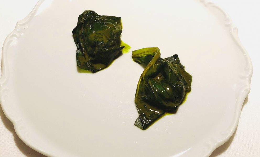 Alcoholic lettuce and cream of milk: one of the dishes on the all-vegetable menu at restaurant Reale 
