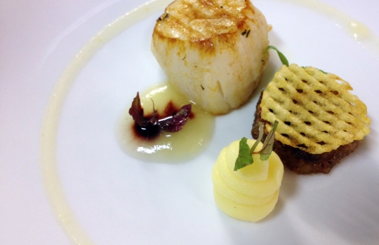 Photogallery






Anchovy staffed with salted codfish, lardo and tomato cake








Sicily king prawns with foie gras, fig and cocoa beans cream





