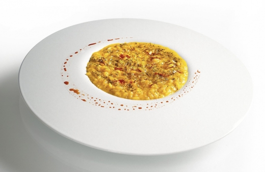 Galleria fotograficaSi parte con gli amuse-bouche, tra i quali anche uno spicchio di pizza, nella versione &ldquo;a vapore&rdquo; brevettata da Massimiliano e Raffaele (ne abbiamo parlato qui). Buona, &egrave; buona; poi, rende bene il tentativo delle Calandre di scrollarsi di dosso l&rsquo;ampollosit&agrave; del tristellato per indossare abiti pi&ugrave; casual (foto Passera)SCAMPI TOSTATI CON "FORMAGGIO" FRESCO DI LATTE DI FAVE, RADICCHIO E MELE
Formaggio tra virgolette, perch&eacute; si tratta in realt&agrave; di un tofu ottenuto da latte di fave fatto cagliare con l'aggiunta di nigari, un cloruro di magnesio estratto dall'acqua di mare. Fa da base agli scampi tostati. Il piatto &egrave; fresco e aromatico, anche per il forte impatto delle note agrumate dovute all'uso di succo di limone nella preparazione del tofu e poi dell'essenza spray di limone, della linea In.gredienti, che viene spruzzata a mise en place terminata, andandosi a fondere in difficile equilibrio con i sentori amarognoli del radicchio e quelli dolci della mela. La carnosit&agrave; iodica dello scampo, comunque, ne risulta perfettamente rispettata. La ricetta &egrave; raccontata dallo stesso Alajmo. Che poi dice: &laquo;E' una delle prime preparazioni che evidenzia la sensazione lattica di un vegetale. Caratteristica dominante &egrave; la leggerezza, unita alla percezione di totale integrit&agrave; di scampi, fave, mela, delle materie&raquo;&nbsp;(foto Sergio Coimbra)CAPPUCCINO DI SEPPIE AL NERO
Forse il piatto icona delle Calandre, giustamente imitato tanto da apparire oggi &ldquo;normale&rdquo;, perch&eacute; entrato stabilmente &ndash; nelle sue infinite varianti possibili &ndash; nel canovaccio della cucina d&rsquo;autore. Di perfetta armonia. Online si trovano decine di ricette per farselo a casa, ma forse conviene passare dal reparto gastronomia a Rubano, dove troverete le due componenti &ndash; la crema di patate e la seppia al nero &ndash; separate, sottovuoto, gi&agrave; dosate e pronte da portare e unire a casa (foto Wowe)Dice Alajmo: &laquo;Inizialmente servito in un piatto fondo, ha trovato poi forma nella trasparenza. Un bianco e nero verticale, enfatizzato dal ricordo perimetrico della seppia, un gioco votato a rivalutare la dignit&agrave; degli ingredienti poveri. Il cappuccino, rappresentato da un gusto basico-sapido, si pu&ograve; paragonare a un tiramis&ugrave;: la patata si traveste da mascarpone e la seppia da caff&egrave;. Semplice e avvolgente, stimola la salivazione in un compiacimento gustativo dai tratti infantili&raquo;CANNELLONI CROCCANTI DI RICOTTA E MOZZARELLA DI BUFALA CON PASSATA DI POMODORO
Un po&rsquo; come la pizza: madeleine quasi disarmante che rievoca casa, sapori familiari, atmosfere conosciute. A volte Massimiliano Alajmo viene accusato di essere troppo freddo, cerebrale, perfetto in una sorta di algidit&agrave; d&rsquo;autore. Questo piatto pu&ograve; anche essere la sua risposta, di indubbia classe (foto Wowe)Dice Alajmo: &laquo;Candele friabili e cremose dal sapore di pizza conducono inevitabilmente i polpastrelli al gioco spensierato della scarpetta. Un calzone insolito, decisamente partenopeo, che risveglia quell&rsquo;istinto inconsapevole, proprio dei bambini&raquo;