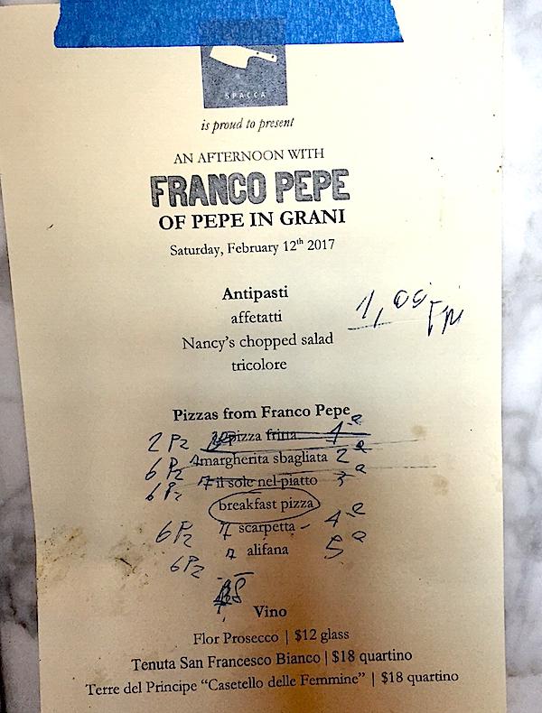 Photogallery









































Franco Pepe with writer and journalist Michael Krikorian. Photo by Luciano Furia



















Michael Krikorian









Sarah Clarke, general manager and beverage director at Osteria Mozza in Los Angeles, with Paolo Marchi. Photo by Luciano Furia









Nancy Silverton and Franco Pepe. Photo by Luciano Furia





























Franco Pepe wearing the Ambasciatori del Gusto uniform. Photo by Paolo Marchi









Salvatore Vigliotta (to the right, white jacket) toasts with Rayn Denicola, chef at Mozza. Photo by Luciano Furia









Souvenir photo with the team at Mozza and Franco Pepe. Photo by Luciano Furia











