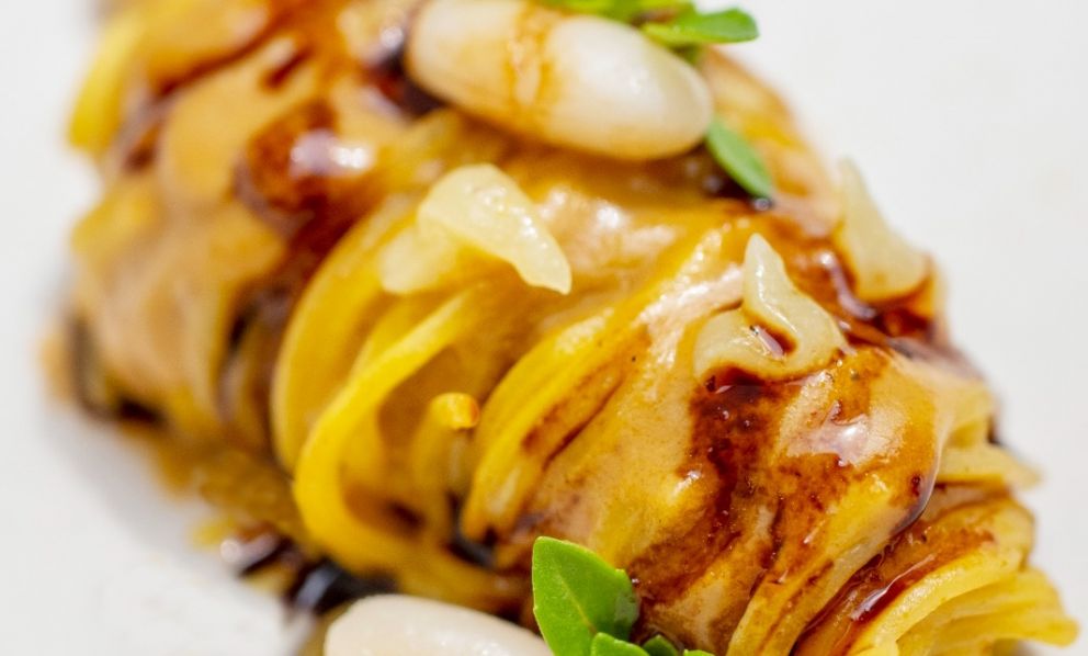 L'estate è servita: il Tagliolino cozze, fagioli e fondo di verdure di Cortile Pepe, a Cefalù