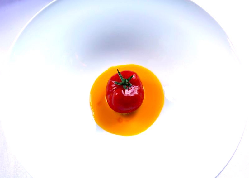 Photogallery






Enrico Crippa, Piazza Duomo, Alba (Cuneo)

Prawn and radicchio from Treviso cocktail – It’s a take on prawn cocktail with radicchio from Treviso first vacuum cooked and then opened as if it were a water lily. The prawn is seasoned with smoked pancetta cooking water. Then prawn bisque and a drop of shiso vinegar. Hence the classic dish acquires a new dimension, seasoned with choron sauce, which is basically a Béarnaise sauce with tomato









Andrea Ribaldone, I Due Buoi, Alessandria

Fassone beef agnolotti – Subtitle: “Memories of a trip to Japan”. Because I unite a true Piedmontese classic with a typical Japanese technique, soba in ice. Hence: cold agnolotti, in ice, with the intensity of the stuffing enhanced by the low temperature. I connect with the territory: not having agnolotti in the menu, in Piedmont, is blasphemy. However, I present them almost crispy. I took the recipe from my aunt, from Lu Monferrato, and remembered when as a child I would eat her agnolotti as soon as she made them, still raw and callous









Riccardo Aiachini, La Fermata, Alessandria

Chicken alla Marengo... – It’s an ancient recipe dedicated to Napoleon after the battle he won against the Austrians in June of 1800. With a contemporary take, of course









Davide Palluda, All’Enoteca, Canale (Cuneo)

Salted codf with milk and onion caramel – A veil of pungent and sweet caramel, with dried onion amplifying its flavour, on top of the salted cod cooked with milk. A sumptuous and intrigating dish, with white and milky tones, connected with my past and the history of many regions that don’t have any sea but have always been dreaming of it when cooking









Marc Lanteri, Al Castello di Grinzane, Grinzane Cavour (Cuneo)

Marco Martini’s Fassone steak tartare, light whole grain mustard mayonnaise and Parmigiano matured 30 months – This dish is a classic from the Langhe, to which I give a touch of France thanks to the light whole grain mustard mayonnaise









Barbara Scabin, Blupum, Ivrea (Torino)

L'isola galleggiante dei cugini d'Oltralpe rivisto al contrario [The floating island of the cousins from the other side of the Alps, seen upside down] – Quoting Wikipedia: it’s a relatively light and moderately sweet dessert, so much so that if prepared with the necessary attention, it can also be eaten by people suffering from diabetes, cardiac and celiac diseases









Marco Rossi, La Mugnaia, Ivrea (Torino)

Testacoda – These are cheeks cooked very slowly, tail wrapped in cabbage and fillet tataki with horseradish. In other ways, it’s Piedmontese fassone from the Langhe to Japan…









Marta Grassi, Tantris, Novara

Prospettiva nord: baccalà e culatello s’incontrano [Looking North, salted cod and culatello meet] – Two elements, two Northern regions, the former sober and simple, the latter opulent, meet and melt






