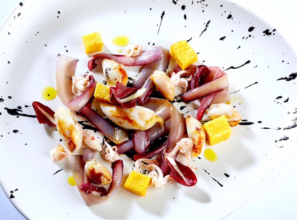 Photogallery






Mario Cornali, Collina, Almenno San Bartolomeo (Bergamo)

Stewed snails from Almenno, fumet of powdered corn from Prato – This dish is the consequence of the meeting with Andrea Togni, a young snail breeder from Almenno. I was inspired by the fact that I had an organic snail farm only two kilometres from home









Antonio Cuomo, Hostaria del Relais San Lorenzo, Bergamo

Dreaming… Cesar salad – We’ve rebuilt a great classic by changing all its textures, with water of Parmigiano, iceberg salad ice cream and confit tomato mousse









Giuliano Pellegrini, Lio Pellegrini, Bergamo

Salad with tripe, tuna, fried polenta, cucumber and white beans from Soragna – Tripe is a dish I wanted to change because I always had a good memory of it. My grandmother Alice made an excellent tripe stew...









Antonio Borruso, Umami, Bormio (Sondrio)

Neve al sole [Snow in the sun] – A dessert uniting saffron, litchi and a white chocolate mousse









Enrico and Roberto Cerea, Da Vittorio, Brusaporto (Bergamo)

Steamed king crab with hazelnut praliné and bottarga – An intriguing and delicious dish, where the white and reddish meat, firm and as sweet as honey, is finely matched by the sapidity of bottarga, much rougher and stronger. All this paired with the fattiness and crispiness of the best hazelnut in the world, the tonda gentile from Cortemilia









Nadia and Giovanni Santini, Dal Pescatore, Canneto sull'Oglio (Mantua)

Mountain potato cream with poached eggs, tuna bottarga, asetra royal caviar and capers – A great dish from Dal Pescatore’s tradition yet conceived and prepared by the new generation in the kitchen, that is to say by Giovanni Santini – photo by Culinaire Saisonnier-Dirk Kerstens









Enrico Bartolini, Devero, Cavenago di Brianza (Monza Brianza)

Risotto Arlecchino – Sauce below, rice on top. A return to the Baroque with a modern interpretation









Daniel Facen, Anteprima, Chiuduno (Bergamo)

Tuna salad with sour egg, purple potatoes and olive oil – It’s like a Salad Niçoise in which the tuna is seared and then cooled in water and ice. The purple potatoes have different textures, in pieces, as a small purée and dehydrated. The tomatoes are confit, the French beans are cooked with ultrasounds, the egg in vinegar and the oil is in a sugar capsule, with anchovies from the Cantabrian Sea









Davide Oldani, D’O, Cornaredo (Milano)

Milanese style apple marrow – Because it represents the tradition of a Milanese “dish” but with the lightness of good modern cooking









Stefano Cerveni, Due Colombe, Corte Franca (Brescia)

Warm spaghetti, scampi, sweet paprika and Calvisius Tradition caviar – Luxury and flavour in a dish full of careful simplicity. The service temperature at 40°C enhances the aromas of and the pleasure to the highest level









Fabio Abbattista, Leone Felice de L'Albereta, Erbusco (Brescia)

Lavarello alla mugnaia, tofeee di cavolfiore e calamondino - This dish is today the most explicit declaration of my cuisine: after 2 years discovering the territory of Franciacorta and thanks to the special relationship developed with <strong>Ferdinando Soardi</strong>, a fisherman in Monte Isola, I chose to give voice to the extraordinary freshwater fish, in this case lavaret









Silvio Salmoiraghi, Acquerello, Fagnano Olona (Varese)

Stewed sturgeon – We love this dish made with sturgeon because it represents the use of freshwater fish in Italy. It’s a version of the sturgeon prepared in Ferrara









Riccardo Camanini, Lido 84, Gardone Riviera (Brescia)

Double buttons with ricotta, anchovies, lemon and turnips – This dish appeared in the menu two weeks ago: it is minimalistic, simple, clean. It offers the classic flavour of ricotta, lemon and anchovies but doesn’t play only with the roundness because it includes the “crispiness” of the turnips. These vegetables, by nature, have irregular fibres; this irregularity can thus be sensed when chewing, and it’s unusual. It’s a double button because it has one slice of turnip below and one on top, and in between there’s the button which is visible – between the translucent slices of turnip – and ready to burst in the mouth









Stefano Baiocco, Villa Feltrinelli, Gargnano (Brescia)

Piglet from Orvieto "alla diavola" – With a cream of wild herbs. The palate is intrigued by the fat and acid notes, the bitter leaves and the spicy touches, the soft and crispy parts...









Fabrizio Ferrari, Al Porticciolo 84, Lecco

Pache Felicetti, grilled scarpette, armoricaine sauce, puntarelle, dried sweet potato and powdered tarragon – Fireworks for the palate lasting all year long!









Alberto Buratti, Koinè, Legnano (Milan)

Rice spaghetti in cagnone – A local classic, cagnone becomes the seasoning for homemade rice spaghetti









Marco Ambrosino, 28 Posti, Milan

Chiajozza – Squilla mantis, oil aromatised with maritime pine tree, sea urchin ice cream, cabbage. A symbol of my origins (Chiajozza is the bay in Procida where I was born)









Vittorio Fusari, Al Pont de Ferr, Milan

Smoked eel from Cabras, daikon, beetroot essence and hazelnut brittle – A recipe from the new menu in which I wanted to enclose my themes. I choose an ingredient, namely eel from Cabras, which comes from sustainable farms, an important form of virtuous economic development. I then use the small agricultural products from the Parco Sud Milano, an agricultural format that is awakening, safeguarding land. Food is the first medicine and daikon is an emblem of this









Viviana Varese, Alice, Milan

Homage to Ángel León - Ángel León, Michelin starred chef from Andalusia, is the only chef in the world to have found the way to extract plankton. I’ve been at his restaurant in El Puerto de Santa Maria, near Cadiz, and his use of plankton when cooking inspired me so this “tribute” was born as a risotto with plankton with a very thick squid broth, a light aioli sauce, garnished with lime and fried squid. I’m proud of this dish because you can taste the sea, and then I discovered a new ingredient I didn’t know: plankton, which in Greek means "vagabond" because it is formed by those organisms that are passively moved by the currents and the waves. When we serve this risotto we used an underplate which is a microscope photo of plankton taken by two marine biologists, brothers Sardet, who are two experts in the field









Matteo Torretta, Asola, Milan

Beef maxi bon with pappa al pomodoro – An evocative dish, with childhood memories and tradition









Hirohiko Shimizu, Basara, Milan

Squid tagliatelle with red prawns, scallops, sea urchins, caviar with olive oil and yuzu juice – I was inspired by spaghetti with seafood. I wanted to make a dish only using raw fish









Guoqing Zhang, Bon Wei, Milan

General’s Zuo Zongtang chicken – A specialty from Hunan. It’s a chicken fried in its skin, seasoned with red chilli pepper (in Hunan they basically put chilli pepper everywhere), tofu marinated in Chinese wine, sugar, salt, abalone sauce and yellow bean sauce. Finally I toss it with sesame oil and garnish it with black sesame









Paolo Pivato, Bottega del Vino, Milan

<em>Cream of peas with burrata, mint and Patanegra fondue</em> – On a crispy and slightly sweet base of sliced toasted almonds, we place the pea cream which adds a velvety feeling. The mint and burrata give a note of freshness, the pea sprouts and the raw peas add a crispiness that recalls the almond base. Finally there’s the Patanegra fondue which gives a strong touch









Luca Pedata, Carlo e Camilla in Segheria, Milan

Le caramelle – Sweets made with ricotta, buffalo milk mozzarella, spinach, melted butter, candied ginger, chips of veal tongue and reduced cream with mace. Totò, sweets and laughter. Naples and its tongues. My grandmother and ricotta and spinach









Elio Sironi, Ceresio 7, Milan

Tamburello made with salmon and duck liver – It’s a daring match of two fats: sea and earth, which are very different elements, though when united they create a unique and delicate flavour; moreover, the citrus fruit zest, the acidity of the goat milk curdle and the slightly spicy sweetness of the mango chutney create an exciting contrast of flavours









Matias Perdomo, Contraste, Milan

<em>Ricchezza e Povertà</em> [Richness and poverty] – A Milanese-style <i>cassoeula </i>yet different. It is linked with the history of Via Meda 2, the location of <em>Contraste</em>, because it is said that a doctor used to live in this house, in the early Twentieth century, who would look after the poor. Once a week, he’d open the doors of his office to cure them and feed them. The dish is composed of a few coins made with gelatine of baked pork shoulder. They are served with a consommé of <em>cassoeula</em> on the side. When the consommé is poured, the coins melt, creating a unique mixture









Carlo Cracco, Cracco, Milan

Prawns from S. Margherita, pistachio from Bronte and turnip with coffee and orange – A recipe conceived with Luca Sacchi. It’s a version of the prawns which we hold very dear and we will probably present at Identità Milano too. North and South are enclosed in a dish from which we will never want to set us apart because it gave us plenty of emotions (for references, ask Massimo B.)









Fulvio Siccardi, Da Noi In del Magna Pars, Milan

Raw amberjack, seasonal vegetables, liquid Grana Padano, perlage of black truffle – Summing up, it’s the right meeting between sea, earth and Italian craftsmanship









Daniel Canzian, Daniel, Milan

Vegetarian savoury petit fours – The dish is composed of different concepts of savoury petit fours, including a broccoli tart, a cauliflower cream puff, a small cannolo with puff pastry and a mousse of parmigiana and pistachio, a Sicilian cannolo with ricotta, olives and tomatoes, cassata, caponata, tomato babà. This idea came from the desire of offering vegetables in a new appearance: fun, tasty and elegant. The goal is to create a selection of small, delicious and light pastries that look nice, taste nice and can suit all the palates of those looking for a surprise









Alice Delcourt, Erba Brusca, Milan

Camomile maltagliati, melted butter, seirass and toasted sunflower seeds – The maltagliati have camomile flowers in the dough, below, we put a cheese fondue. We make the melted butter also using camomile, and we serve this with seirass (a Piedmontese ricotta matured in hay) and toasted and salted sunflower seeds









Eugenio Boer, Essenza, Milan

Tagliatelle "lièvre à la royale" – A provocation, yet a comforting one, following Neoclassicism: a classic of the great French cuisine becomes the most classic Italian first course. A dish finely expressing and characterising my cooking – photo by Bob Noto









Keisuke Koga, Gong, Milan

Spoon Dim sum – It’s a selection of three ravioli: with sea bass marinated with umami, presented with a sea urchin sauce and garnished with a puntarella covered in gold; with smoked scallop and prawn, with an edamame sauce; with wagyū and black truffle, with a sauce of foie gras and duck broth









Andrea Alfieri, Il Chiostro di Andrea, Milan

Ravioli with semolina filled with pork bottaggio served on cabbage and lemon with jus of cassouela – We need to gradually rediscover the recipes from our territory, make them gentler and lighter by playing with ingredients and technique









Andrea Provenzani, Il Liberty, Milan

Tokyo-Milano – Spheres of risotto alla milanese, marrow and gremolata with ginger, sea weeds, coriander, mushrooms and sesame. A classic that has already been done in all sorts of way. This Asian contamination adds a different energy and plurality, I think it is modern and dynamic, but most of all good!









Alessandro Negrini and Fabio Pisani, Il Luogo di Aimo e Nadia, Milan

Raviolo with red mullet marinated with caraway with variegated radicchio from Castelfranco and almonds from Toritto – It’s a brand new recipe. A dish with plenty of sea flavours (we also use the entrails, very fresh), aromatised with caraway and enhanced by the other ingredients: the sweetness of the almonds, the aroma of the mandarin and the slightly bitter flavour of the variegated radicchio from Castelfranco, the freshness and fruitiness of the raspberry vinegar, which acts as a counterbalance for the marine note of the red mullet. It’s a complex dish, given all these flavours and aromas, but at the same time it’s a playful dish too, in which the guest can choose the order in which to taste the different preparations matched with the fish









Pietro Leemann, Joia, Milan

Madre Terra – A soft carrot and hazelnut cake with a beetroot and pea mousse, carrot and orange sorbet and violets from my garden. Good omens for a year full of changes, towards a healthier diet, respecting our dear planet, hosting us, and a renewed friendship with all beings, with one, two or more legs!









Haruo Ichikawa and Michele Biassoni, Iyo, Milan

Ika - Ika is the Japanese word for squid. We thought of making this dish because it perfectly suits the Japanese culinary taste, and it is also a perfect expression of the cutting technique usually used with it. The preparation’s sweetness is due to the so-called "fraying", which enhances its taste









Matteo Fronduti, Manna, Milan

Spaghetti, turnip tops, smoked herring and fresh horseradish – In the menu throughout the winter, or at least until the turnip tops last. Only three strong ingredients full of personality. I’m looking for a balance of strong flavours: managing the contrasts is fun. In the palate, in the end, it’s a pleasant punch. Like fights that bring no wounded









Massimiliano Masuelli, Masuelli San Marco, Milan

<em>Pan fried rice with saffron pistils and marrow jus </em>– A recipe born so as to find a use to the classic leftover risotto that used to be tossed in a very hot iron pan. A “recycled” dish served with a new identity









Giovanni Giberti, Pavé, Milan

Cream of dehydrated peas with cotechino from Piacenza and purple cabbage – A dish for the cold days. To warm you up and get closer to simple things









Cesare Battisti, Ratanà, Milan

Pike in a delicate marinade, its roe, spinach and watercress – Freshwater fish is a very important and precious rediscovery in our menu and listening to the fishermen from Lake Garda explaining how this old recipe was in fact considered a Sunday or festive meal makes you understand how many recipes we still need to rediscover, prepare once again, have people know about and protect as a heritage of national tradition









Matteo Monti, Rebelot del Pont, Milan

Carne – It’s all about the flavour and aroma you get from cooking meat, presented as a pre-dessert. Or a dessert. Or an amouse-bouche. In other words, a jolly






