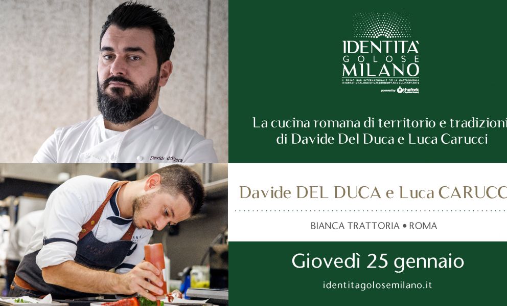 La cucina romana di territorio e tradizioni di Davide Del Duca e Luca Carucci a Identità Golose Milano