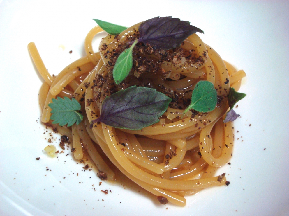 Photogallery






Iside De Cesare, La Parolina, Acquapendente (Viterbo)

Cod, garlic, oil and chilli pepper









Gianfranco Pascucci, Pascucci al Porticciolo, Fiumicino (Rome)

Eel tortelli in a broth of miso and caviar. Lake of Burano, WWF oasis: eel, myrtle and lentiscus. We’re collaborating with the WWF oases to give a "taste" to these places (photo by Andrea Di Lorenzo)









Claudio Petrolo, Claudio Petrolo, Gaeta (Latina)

Sea essence. Raw and cooked elements start an explosion with the flavour of the sea









Marco Bottega, Aminta resort, Genazzano (Rome)

Salmon, green apple and Orient spices. A meeting of sour, bitter, sweet and savoury









Rocco de Santis, Il Vistamare del Fogliano hotel, Latina

Red mullet in bread crust. A snack you can also eat with your hands, enclosing the scents of the South (I’m from Salerno): it’s like biting the sea together with onion, garlic, mint, lemon scents, raisins and pine nuts









Daniele Usai, Il Tino, Ostia (Rome)

Gnocchi with mandarin, with cod tripe and spinach. A historic dish from our menu has just returned in a current version









Gino Pesce, Acqua Pazza, Ponza (Latina)

Candele, cheese, pepper, white fish and courgettes. Created for a project we presented at Expo Milano with the goal of enhancing all the POD products of Lazio









Maurizio e Sandro Serva, La Trota, Rivodutri (Rieti)

Crayfish, roots, tubers, watercress with smoked trout and lake whitefish roe. A concentrate of flavours and lightness: roots, tubers and crayfish are steamed with aromatised water, with vegetable peels and Matcha tea. There’s no salt: the sapidity is giveb by the roe, the smokiness of the trout and the minerals in the vegetables and in the watercress, picked from our brook









Andrea Fusco, Giuda Ballerino, Rome

Venison sirloin with its jus and hibiscus, caramelised onions with blueberries and pistachio wafer. Serving a rich and lean red meat that is rarely served in this season









Cristina Bowerman, Glass Hostaria, Rome

Pasta and potatoes. Four different types of potatoes, with 4 different cooking methods, from mashed to crispy. Inspired by Bottura’s Compression of pasta and beans 









Anthony Genovese, Il Pagliaccio, Rome

Oyster, beetroot and coffee, snow of burrata. A journey across different scents, temperatures and textures









Francesco Apreda, Imàgo dell'hotel Hassler, Rome

Tandoori duck breast, cocoa earth and dried apricots. My personal take of a great classic from a continent I’m very fond of









Arcangelo Dandini, L'Arcangelo, Rome

My cipollata: zita with onion fondant with three spices. Taken from the Renaissance cipollata of Bartolomeo Scappi, the secret chef of 6 popes, who lived almost 30 years in Rome
 









Heinz Beck, La Pergola, Rome

S Campo. It’s the interpretation, with a modern take, of minestrone, made with lyophilisation. Each vegetable is cooked in the most suitable way so as to maintain its nutritional characteristics and then lyophilised. The result is 6, 7, 8 powders which are then put in the dish. The dish is served with scampi breaded with potatoes and soaked in front of the guest with a jus of this crustacean (photo by Janez Puksic)









Alba Esteve Ruiz, Marzapane, Rome

Chestnut cappeletti, raisins, smoked herring and seaweed infusion. Contrasts: the soft chestnut filling and a very persistent flavour, the smokiness and the fatness of the eel, the intense sweetness of the raisins, the sapidity of the seaweed infusion, the crispiness of the pasta...









Marco Baccanelli e Francesca Barreca, Mazzo, Rome

Roasted quails, baked tubers and roots, herb butter. The quails are served in their original shape, without deboning them. Our cuisine is moving towards a greater simplicity, and we can do so even by choosing classic yet not simple techniques









Roy Caceres, Metamorfosi, Roma

Mushrooms, flax brittle, black garlic and cream with Monviso blue cheese. In the seeming simplicity of an ingredient like mushrooms, contrasting textures give life to a dish in which their identity is surprisingly enhanced

 









Davide Del Duca, Osteria Fernanda, Rome

Snails, radish roots, Purgatorio beans, leaves and mustard seeds. A tribute to the material and primordial essence of the “earth” concept






