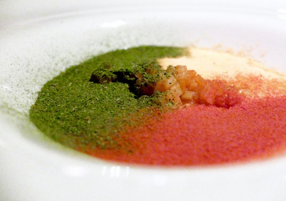 Photogallery






Our dinner at Kavcic, portrayed by Tanio Liotta. The appetizers are dedicated to the "late harvest": Barbera brittle, then Egg, potatoes, white truffle and dried tomato, finally Foie gras on a toast with raspberries, «it is tradition to eat goose on Saint Martin’s in Slovenia»









Anchovies from Istria, oil, lemon, rosemary, squid ink, pecorino, cheese, wheatgrass, glasswort and oil and orange, «our new interpretation of the classic fishermen’s sandwich»






