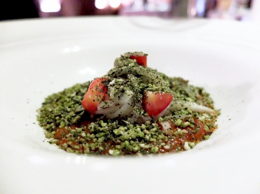 Photogallery






Our dinner at Kavcic, portrayed by Tanio Liotta. The appetizers are dedicated to the "late harvest": Barbera brittle, then Egg, potatoes, white truffle and dried tomato, finally Foie gras on a toast with raspberries, «it is tradition to eat goose on Saint Martin’s in Slovenia»









Anchovies from Istria, oil, lemon, rosemary, squid ink, pecorino, cheese, wheatgrass, glasswort and oil and orange, «our new interpretation of the classic fishermen’s sandwich»









Fake rice: Celeriac, smoked trout, powdered vegetables (parsley, carrots, tomato). A now classic trompe-l'œil, Tokuyoshi or Tassa come to mind






