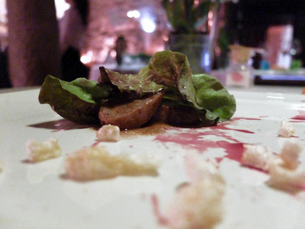 Photogallery






Our dinner at Kavcic, portrayed by Tanio Liotta. The appetizers are dedicated to the "late harvest": Barbera brittle, then Egg, potatoes, white truffle and dried tomato, finally Foie gras on a toast with raspberries, «it is tradition to eat goose on Saint Martin’s in Slovenia»









Anchovies from Istria, oil, lemon, rosemary, squid ink, pecorino, cheese, wheatgrass, glasswort and oil and orange, «our new interpretation of the classic fishermen’s sandwich»









Fake rice: Celeriac, smoked trout, powdered vegetables (parsley, carrots, tomato). A now classic trompe-l'œil, Tokuyoshi or Tassa come to mind









Fake pasta, «summer memory»: Adriatic squid, tomatoes from the Vipava valley, tomato sauce, dried crispy basil, «a play on temperatures and textures»









Oyster for all: oyster macerated in honey, then seasoned with extra virgin olive oil and cooked in its water. The pearl is made of frico









Third trompe-l'œil, fake gnocco, as it’s Octopus cooked in pancetta soup, with sauce of scampi and prawn carapace









Wild goose, purple cabbage in gel, crispy, boiled and as a sauce, and apple






