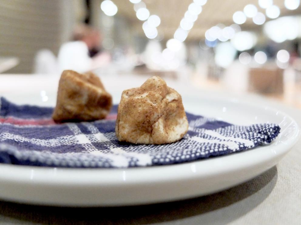 Photogallery






Our journey as portrayed by Tanio Liotta. We start with a long series of entrees, like Sausage from Bra with leeks and cabbage wafer 









Quenelle of scampi, cream of veal brains, catalogna chicory and ginger 









Mousse of parsley and anchovies






