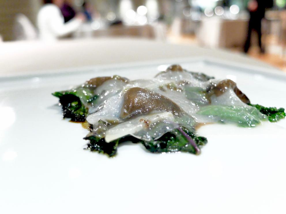 Photogallery






Our journey as portrayed by Tanio Liotta. We start with a long series of entrees, like Sausage from Bra with leeks and cabbage wafer 









Quenelle of scampi, cream of veal brains, catalogna chicory and ginger 









Mousse of parsley and anchovies









Tartufino with hen paté, onions, Porto and powdered mushrooms 









Mozzarellina, tomato and basil









Wafer of Senatore Cappelli wheat, buffalo milk butter and wild fennel









Grissino and salami









Steamed bun, veal tongue and bagnetto rosso









Bread, butter and oil, powdered garlic and Pomodoro









Cauliflower cannolo, mousse of Seirass del Fen, almond and lemon 









Raw amberjack, beetroot in carpione and pepper...









...followed by beetroot "nature"









Toasted bread, butter, Jerusalem artichoke, preserved garlic and white truffle from Alba









Raw meat, turnip tops, sea urchins and Murazzano









Raw meat, broth with white truffle from Alba






