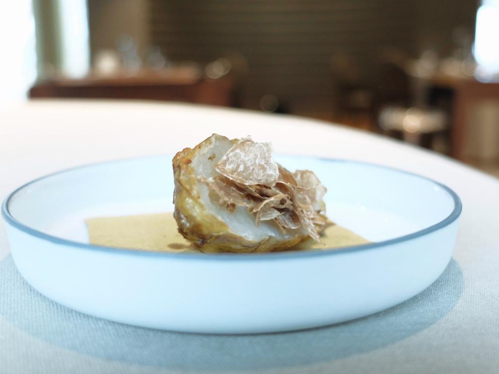 Photogallery






Our journey as portrayed by Tanio Liotta. We start with a long series of entrees, like Sausage from Bra with leeks and cabbage wafer 









Quenelle of scampi, cream of veal brains, catalogna chicory and ginger 









Mousse of parsley and anchovies









Tartufino with hen paté, onions, Porto and powdered mushrooms 









Mozzarellina, tomato and basil









Wafer of Senatore Cappelli wheat, buffalo milk butter and wild fennel









Grissino and salami









Steamed bun, veal tongue and bagnetto rosso









Bread, butter and oil, powdered garlic and Pomodoro









Cauliflower cannolo, mousse of Seirass del Fen, almond and lemon 









Raw amberjack, beetroot in carpione and pepper...









...followed by beetroot "nature"









Toasted bread, butter, Jerusalem artichoke, preserved garlic and white truffle from Alba









Raw meat, turnip tops, sea urchins and Murazzano









Raw meat, broth with white truffle from Alba









Chiocciole di Cherasco, savoy cabbage, lard and “preserved” garlic






