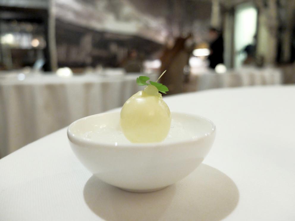 PhotogalleryOur dinner at Paolo Griffa&rsquo;s, in the photos by Tanio Liotta. We start with a long selection of appetisers. In this case, Trout marinated in beetroot juice 
Savoury churros with squid ink
Fried bread and smoked eel 
Cone of goat cheese and olives 
