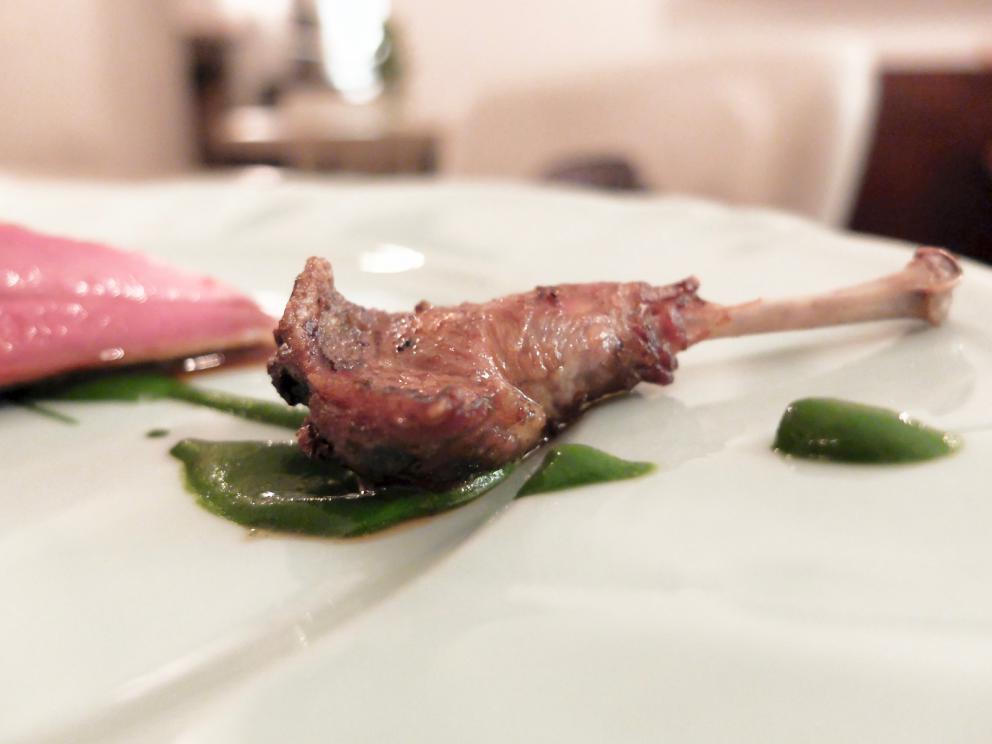 Galleria fotografica






La nostra fantastica cena da Gianluca Gorini nelle foto di Tanio Liotta. S'inizia con Chips di porro, caprino, sesamo tostato e crescione









Fantastica la Rapa rossa ripiena di burro d'alici e bergamotto









Cavolo viola marinato nell'aceto con salame di Mora romagnola grattugiato e oliva nere taggiasche









Cuori di spinacio, mandarino piccante, polvere di semi di zucca tostati









Tartelletta al parmigiano con cavolfiore e paprika salata









Viene portata al tavolo una pagnotta realizzata con farine semintegrali e tipo 1, nessun lievito (idrolisi)









Splendida la Battuta di daino aromatizzato al tè nero in "civet" di melograno, pimpinella, acetosella, mandorle (in parte armelline) e il loro estratto









Carciofo arrosto, salsa di carciofo, capperi salati e tè Matcha. Piatto favoloso









Anguilla al fumo di brace, radicchio marinato all'aceto di pinot nero, riduzione di vino rosso, salsa di scalogno. Altro grande piatto









Un'altra nuova proposta: Cappelletti ripieni di lepre in salmì, mostarda di pera cotogna, pera cotogna fermentatata, liquirizia









Un classico di Gorini, anno 2015, sempre golosissimo e raffinato insieme: Raviolo ripieno di scalogno liquido, primosale di capra, cicoria appassita









Passatelli affumicati in brodo di foglie di verza e semi di zucca









Secondo servizio della verza, dopo i passatelli. Ed è un capolavoro: Cuore di verza dolce e piccante, rispettivamente con salsa di nocciola e mostarda di mandarino









Piccione 1: Petto di piccione cotto alla brace, estratto di alloro. Il piccione ha carne favolosa, «me lo procura una contadina locale»






