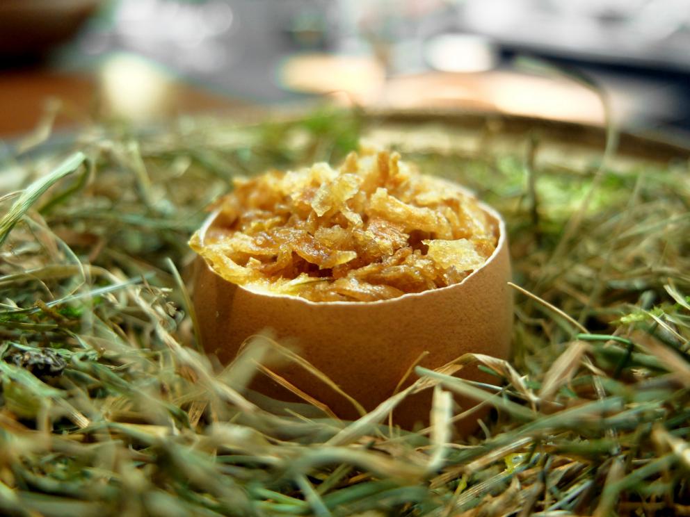 Galleria fotografica






La nostra cena da Daniel negli scatti di Tanio Liotta. S'inizia con Cannolo di polenta con baccalà e spezie mediterranee. Buonissimo









Pizza soffiata all'amatriciana, ossia con cipolla, pecorino e guanciale. Lo chef valorizza la parte croccante della pizza, per parafrasare un famoso piatto di Bottura, e poi la arricchisce con un condimento stile comfort food. L'impasto è semplice: acqua, olio, farina, sale e lievito; Canzian ottiene tanti mini-dischi che poi informa a 230°, finché non si gonfiano. Poi li condisce come vuole e a seconda della stagione









Panzerotto campano (parmigiana e polvere di pomodoro)









5 e 5: il tipico street food livornese in versione appetizer, con pasta di limone arrosto, focaccia croccante e panella









Cappuccino di pane di campagna. Il pane è quello prodotto maison da Matteo Moro, sous chef






